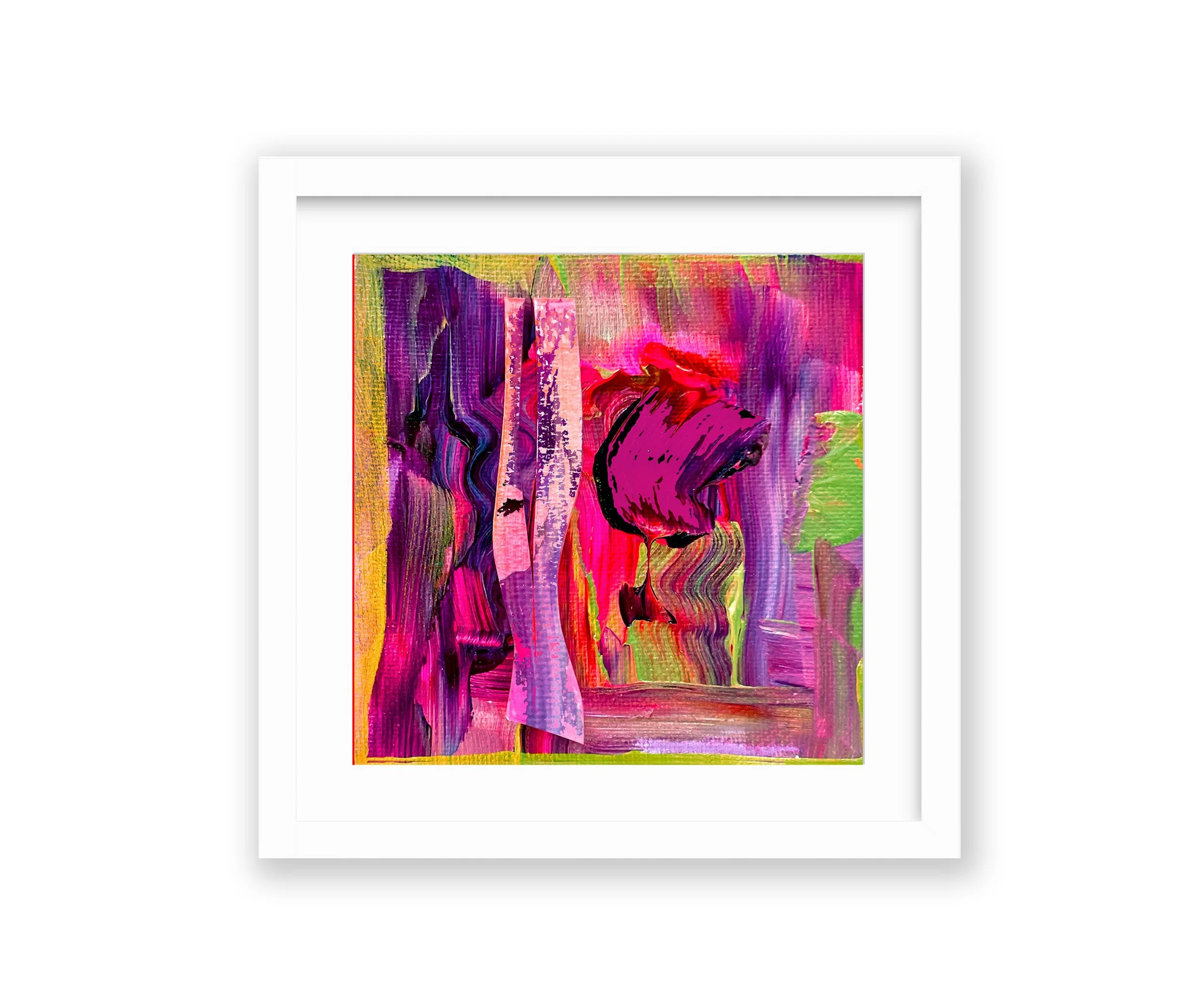 Calling, I Feel Love Series, white frame, by Ceil Diskin