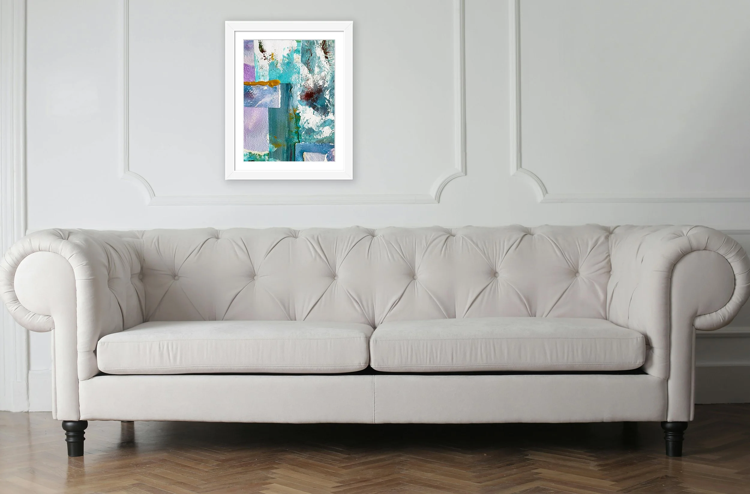 Mohab, 9x12 Giclée print, matted & framed, in scene. Ceil Diskin 2025.