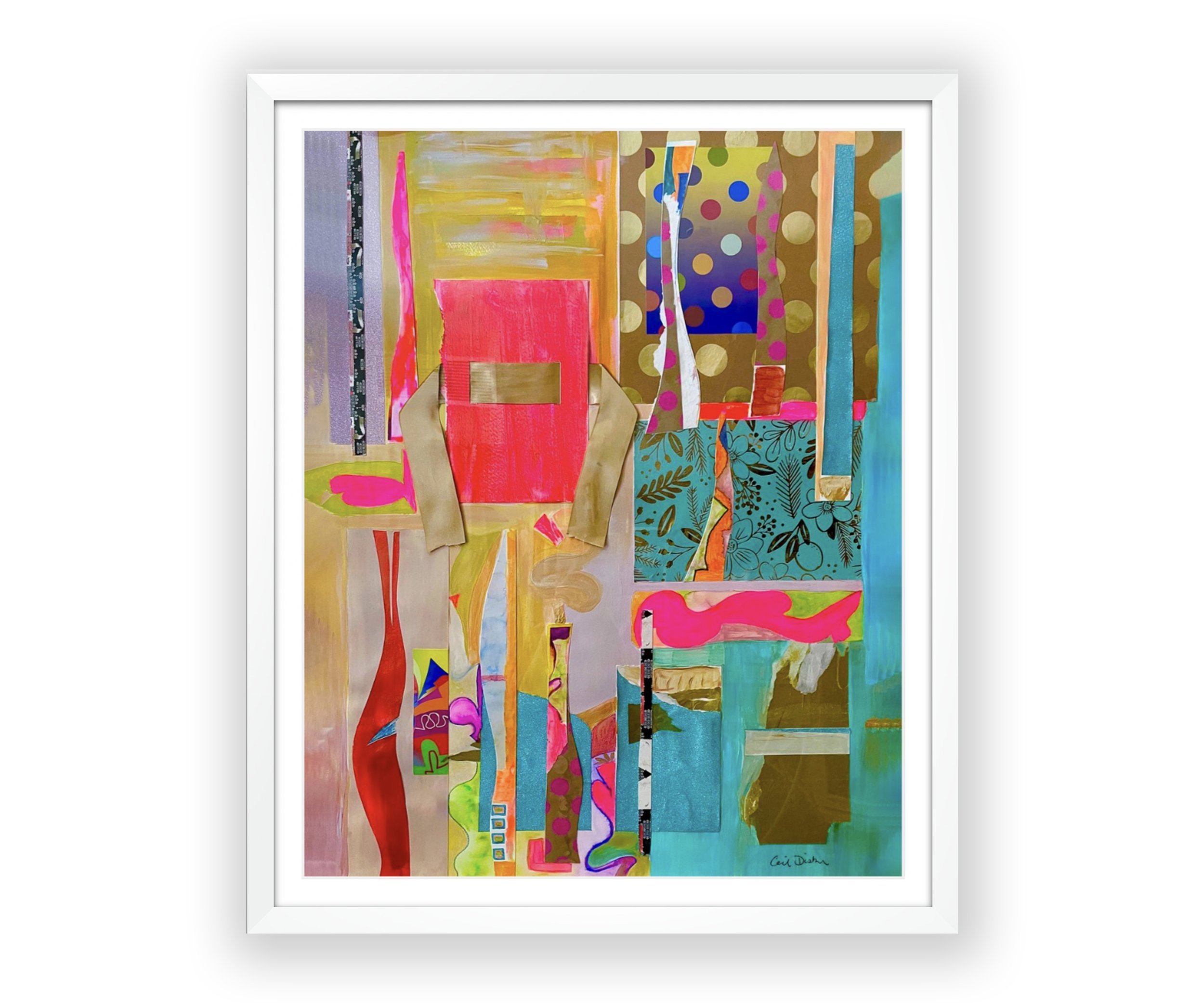 Daisy & Billy, white frame, by Ceil Diskin