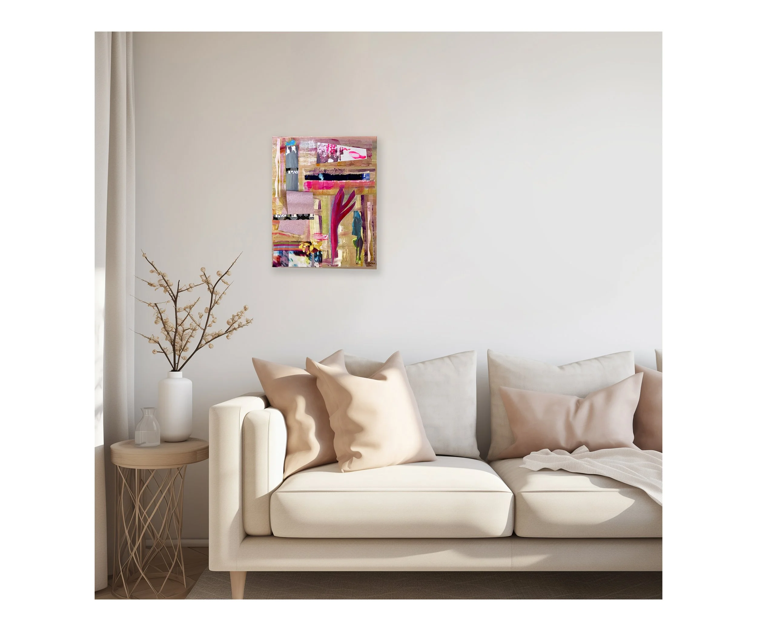 Trusting the Universe, displayed in modern living room, by Ceil Diskin