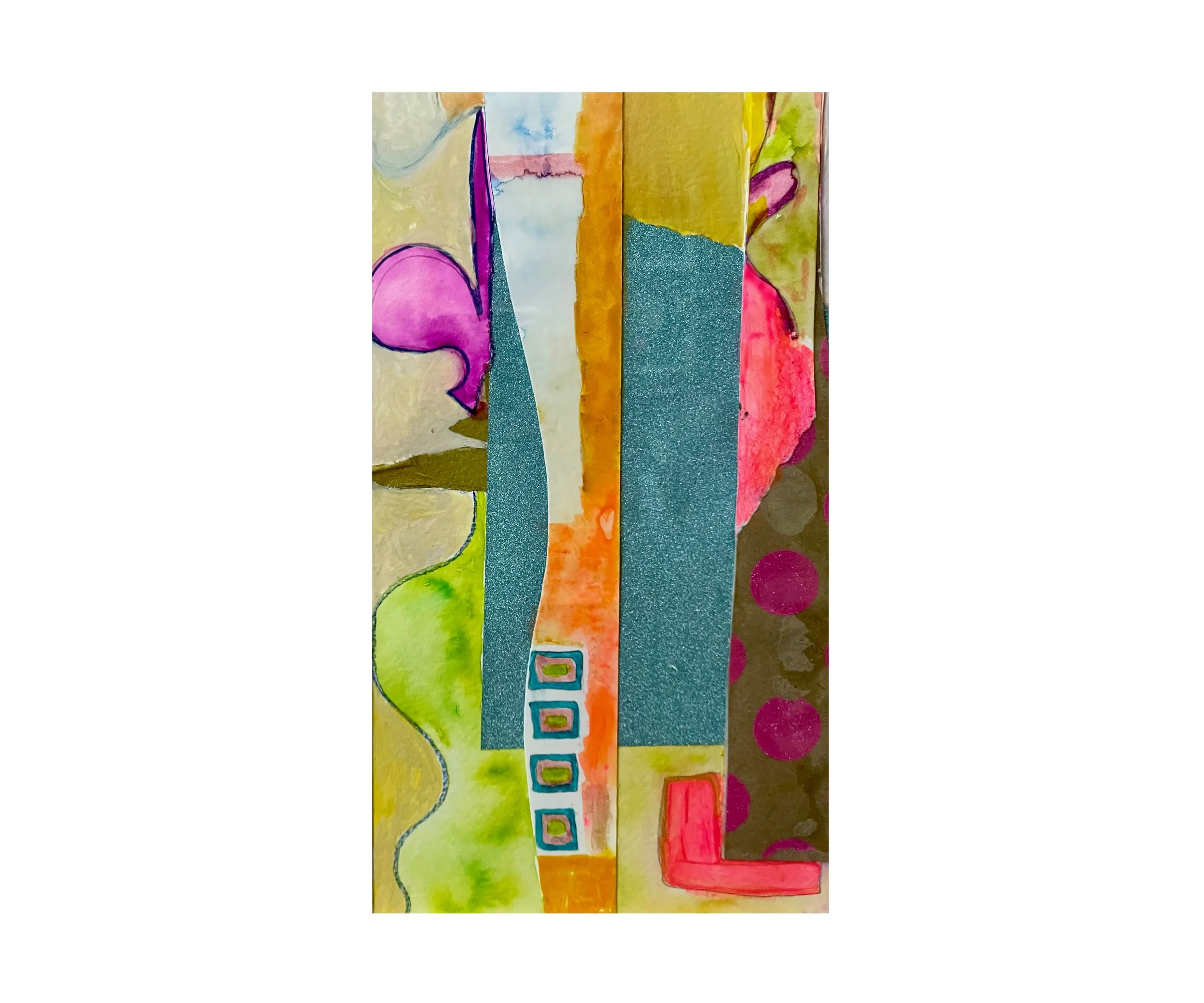 Daisy & Billy, mixed media collage-detail, by Ceil Diskin