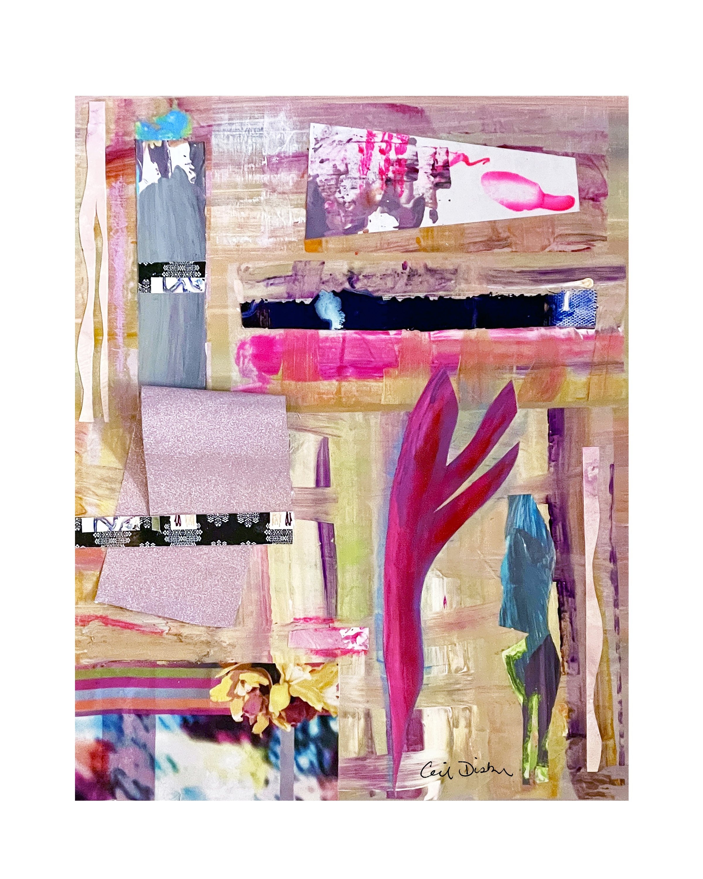 Trusting the Universe. 11x14 collage print. Ceil Diskin-2025.