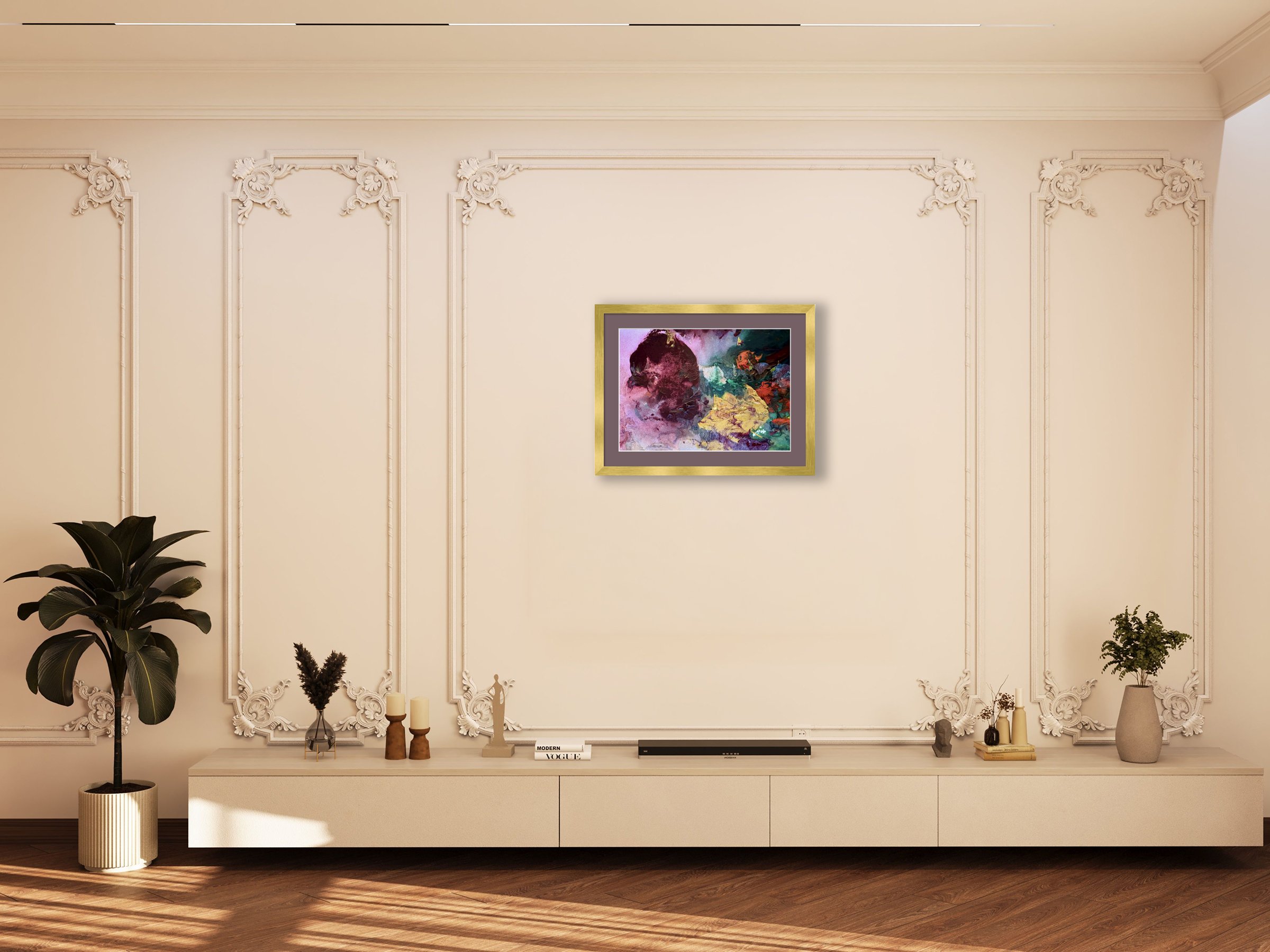 Aubergine in scene