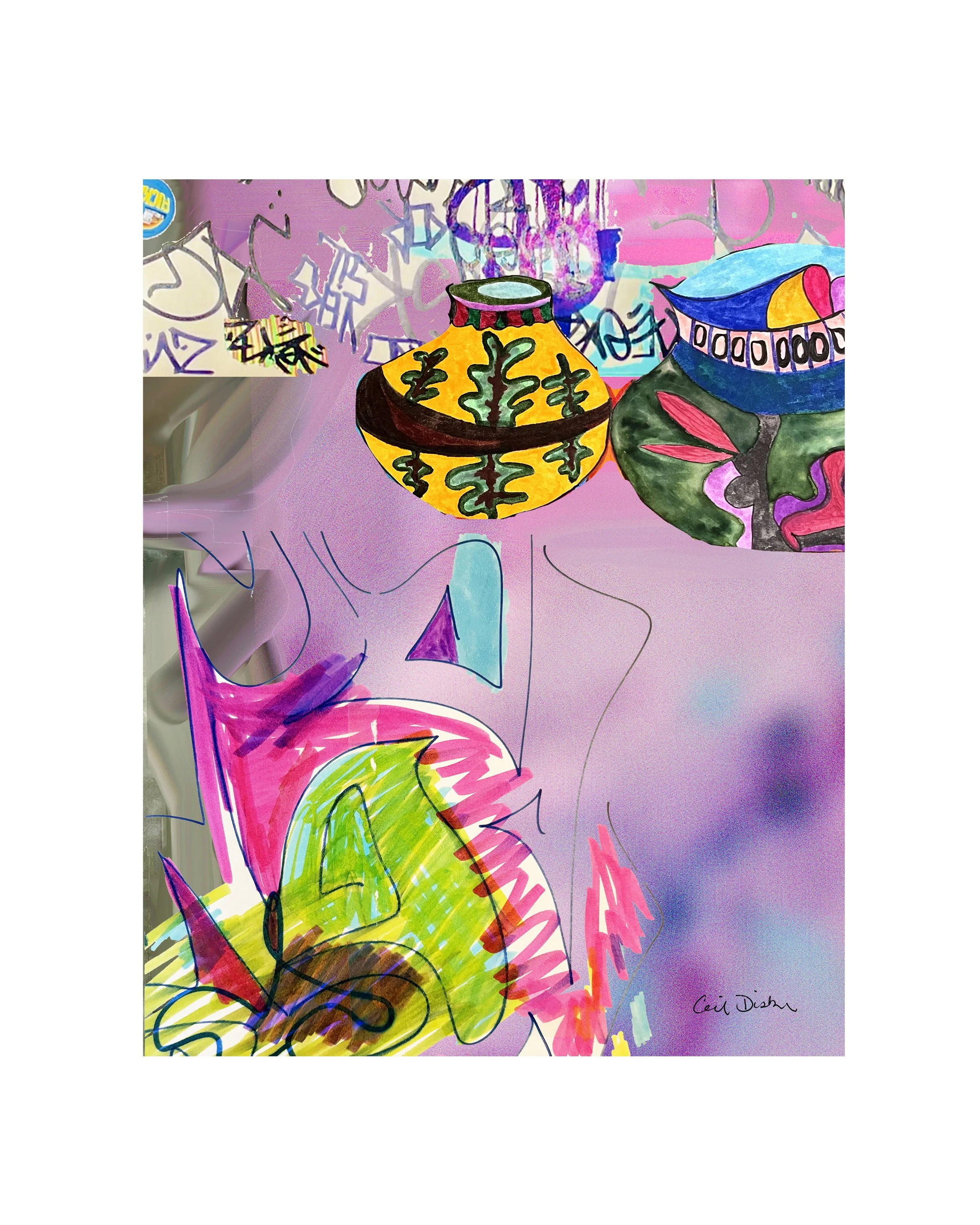 10th Ave. Series Detail 4, digital collage print. Ceil Diskin, 2026