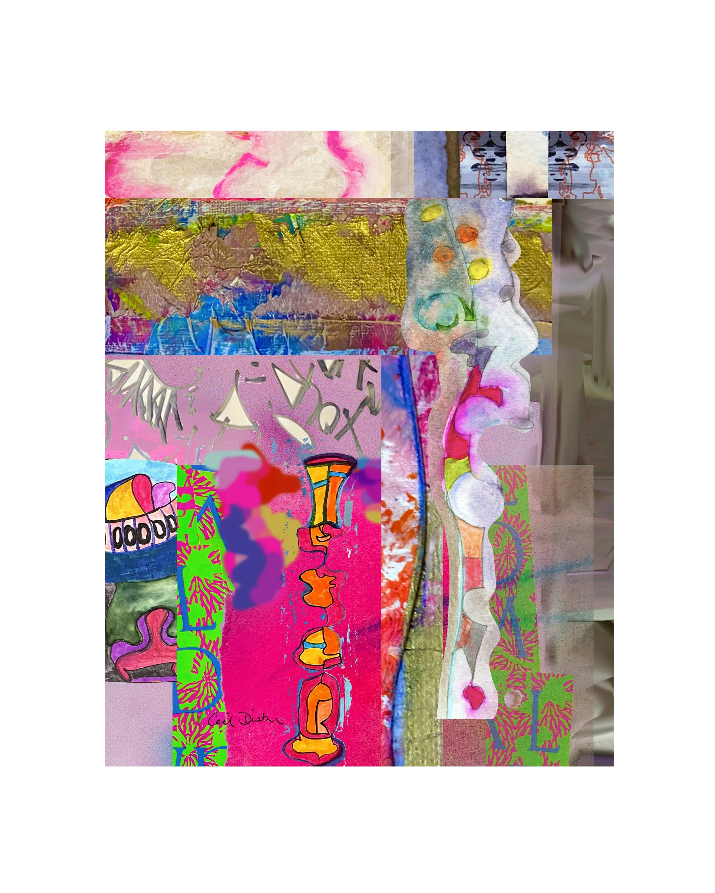 10th Ave. Series Detail 3, digital collage print. Ceil Diskin, 2026