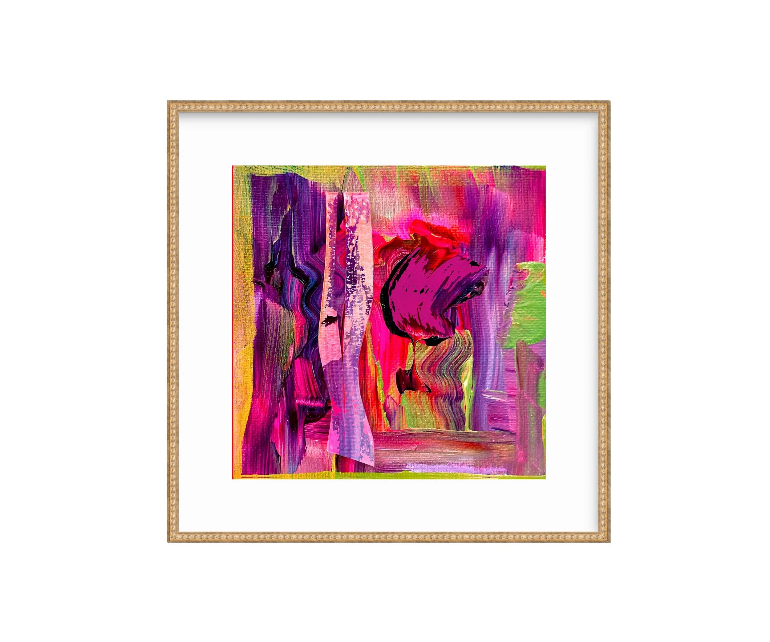 Calling, I Feel Love Series, gold frame, by Ceil Diskin