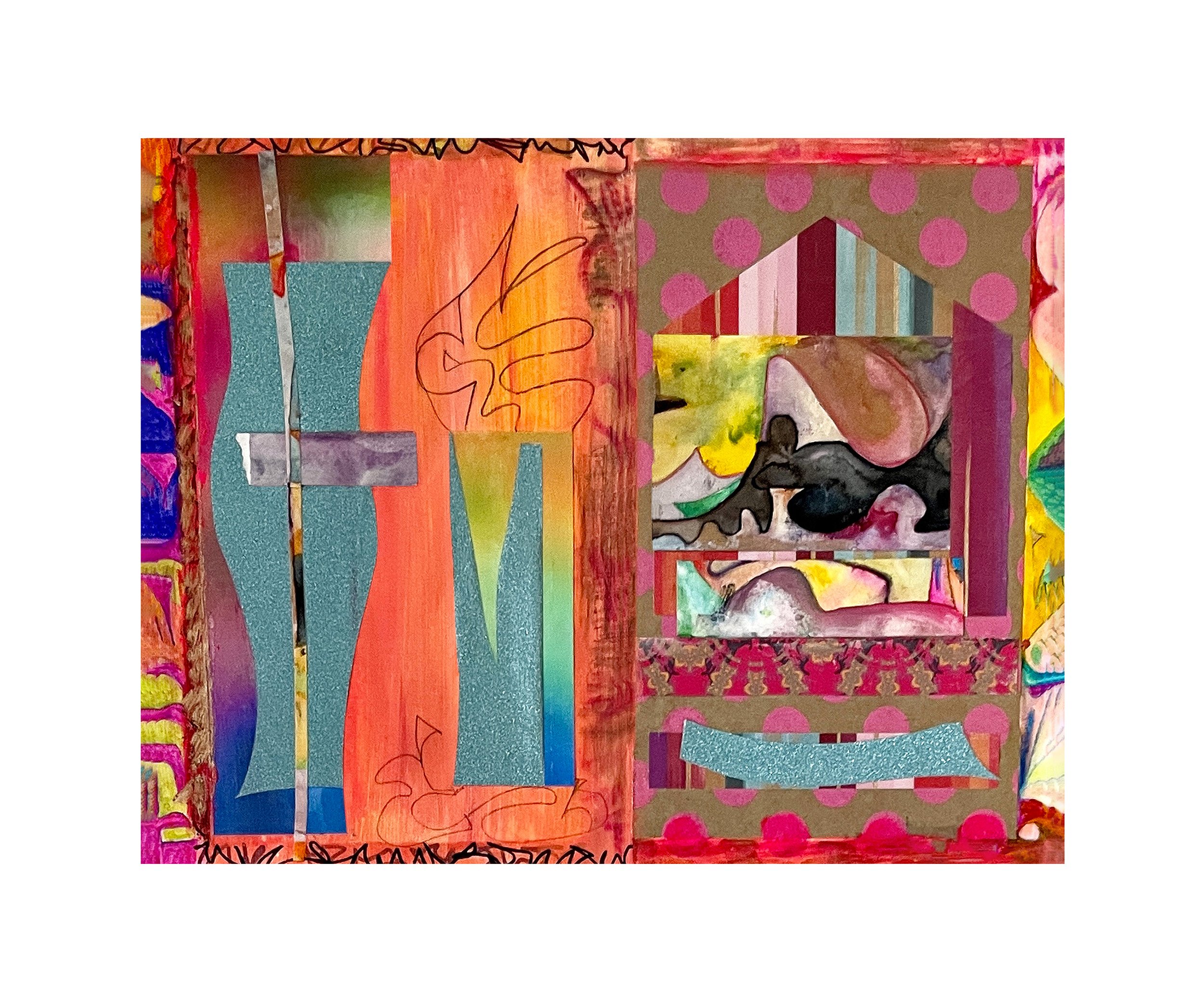 Summertime Birthday - Mixed Media Collage