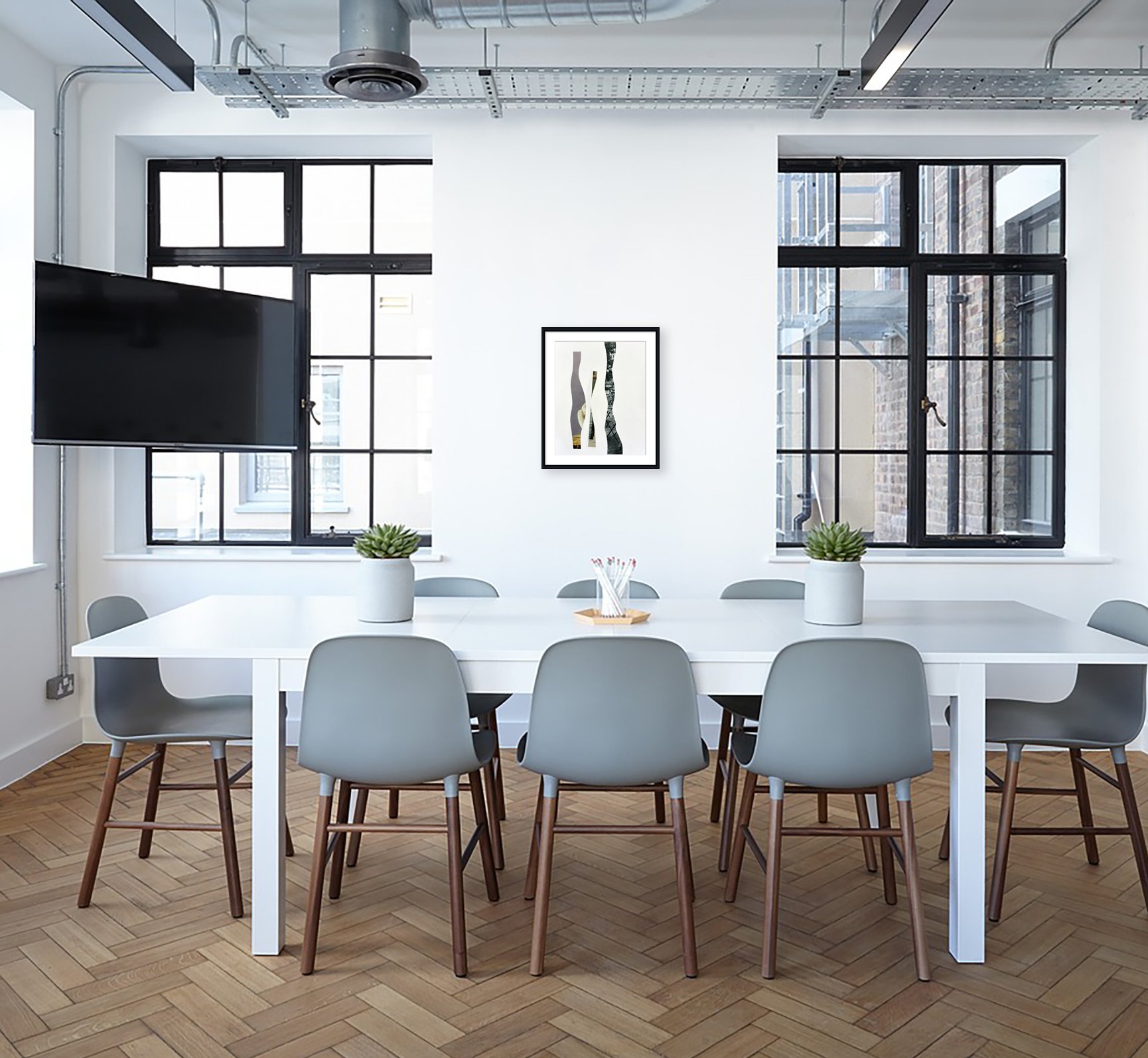 Gossip. 8x10 collage print, matted & framed. Ceil Diskin-2025.