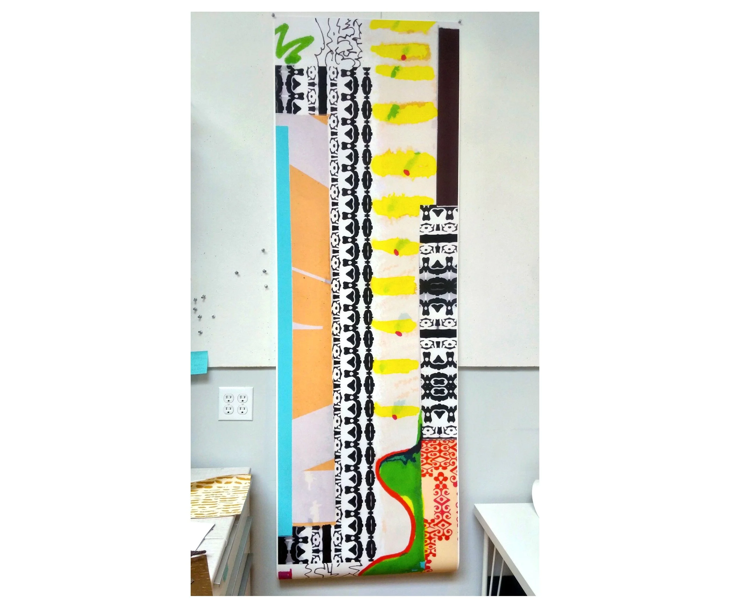 René, roll of wallpaper for Run The World set, by Ceil Diskin