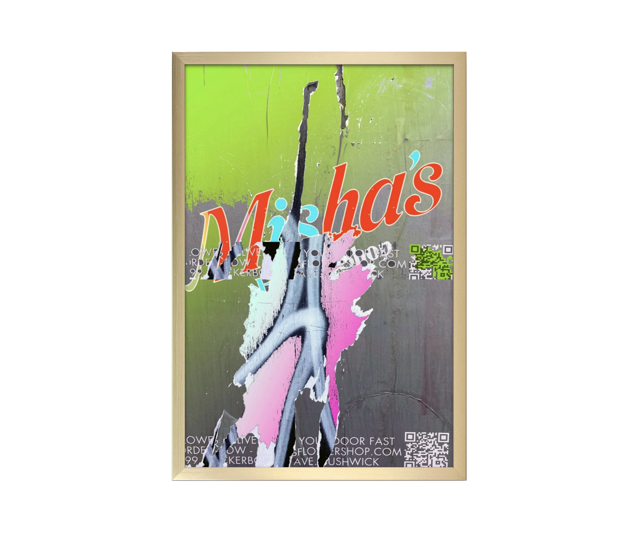 Misha's, gold frame