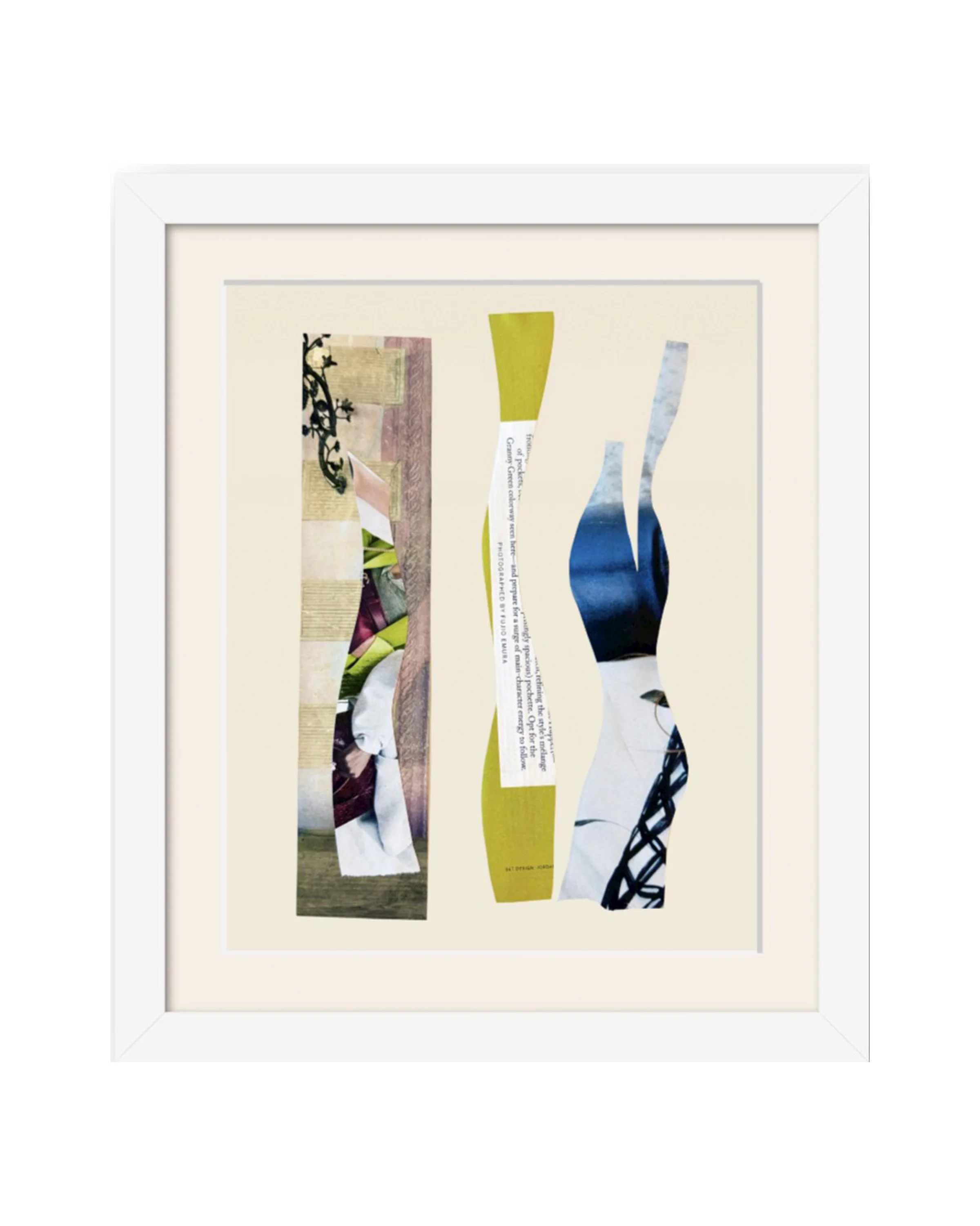 Let’s Go Now. 8x10 collage print, matted & framed. Ceil Diskin-2025.