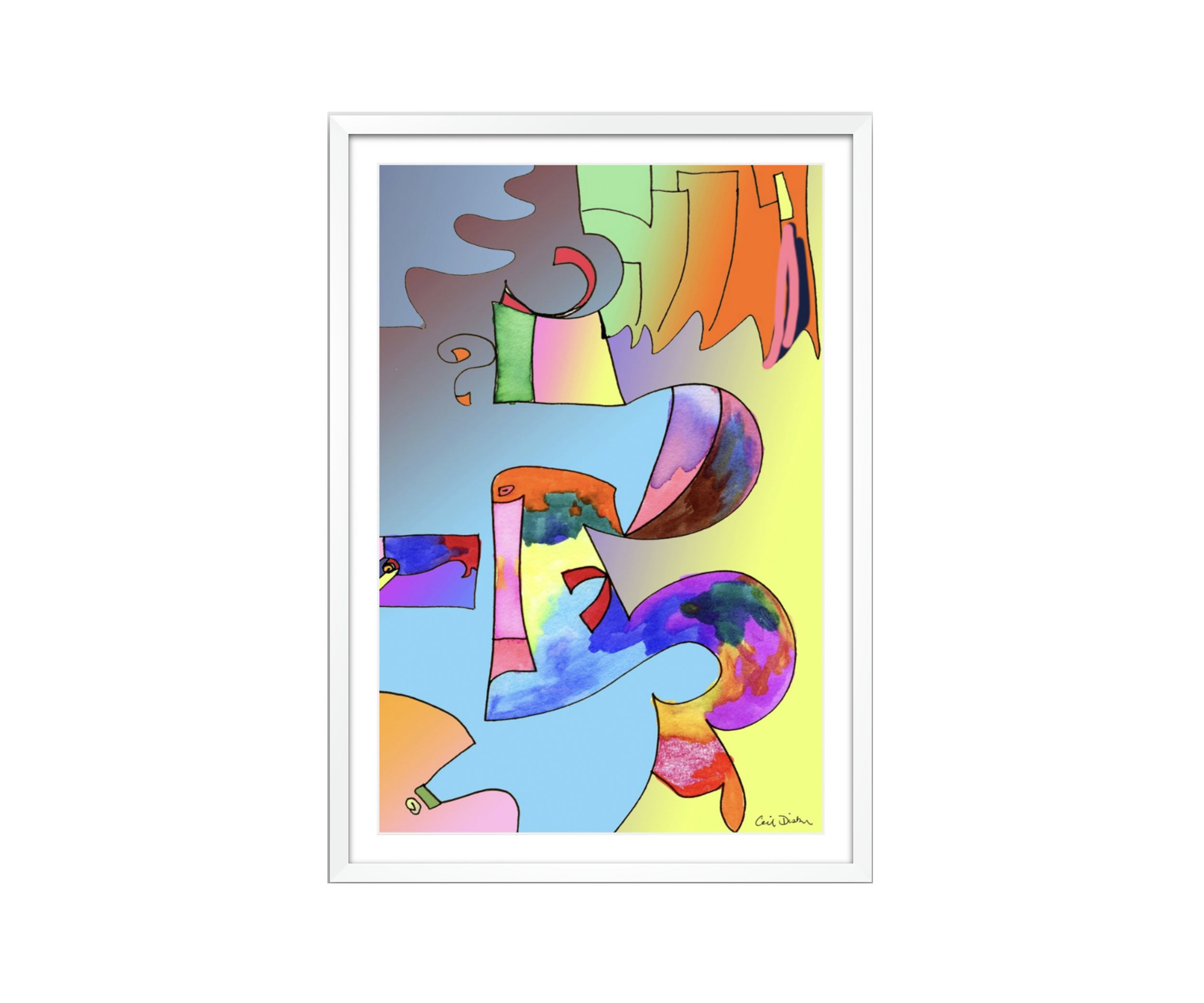 What?!, framed
