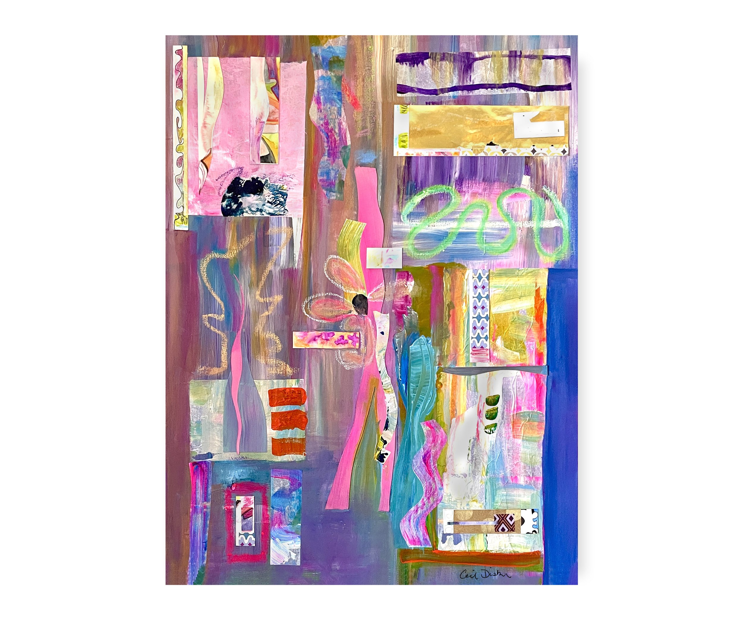SMASH - Mixed Media Collage Print