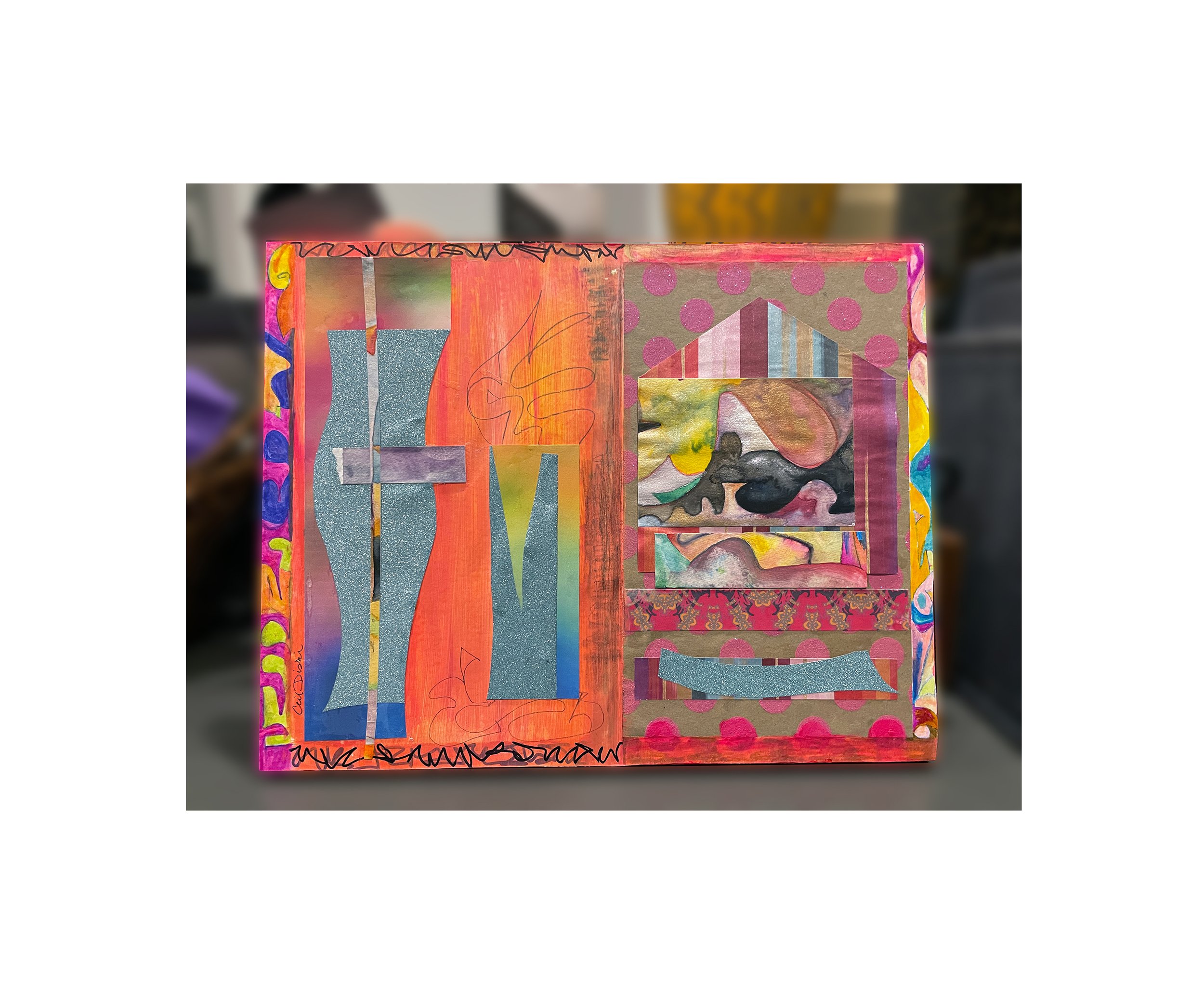 Summertime Birthday - Mixed Media Collage
