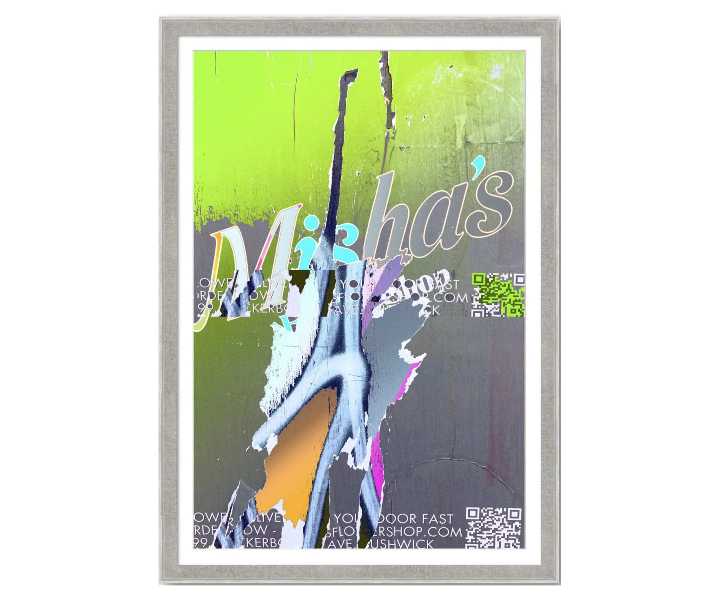 Mishas 16x24 digital photo collage, matted & framed.