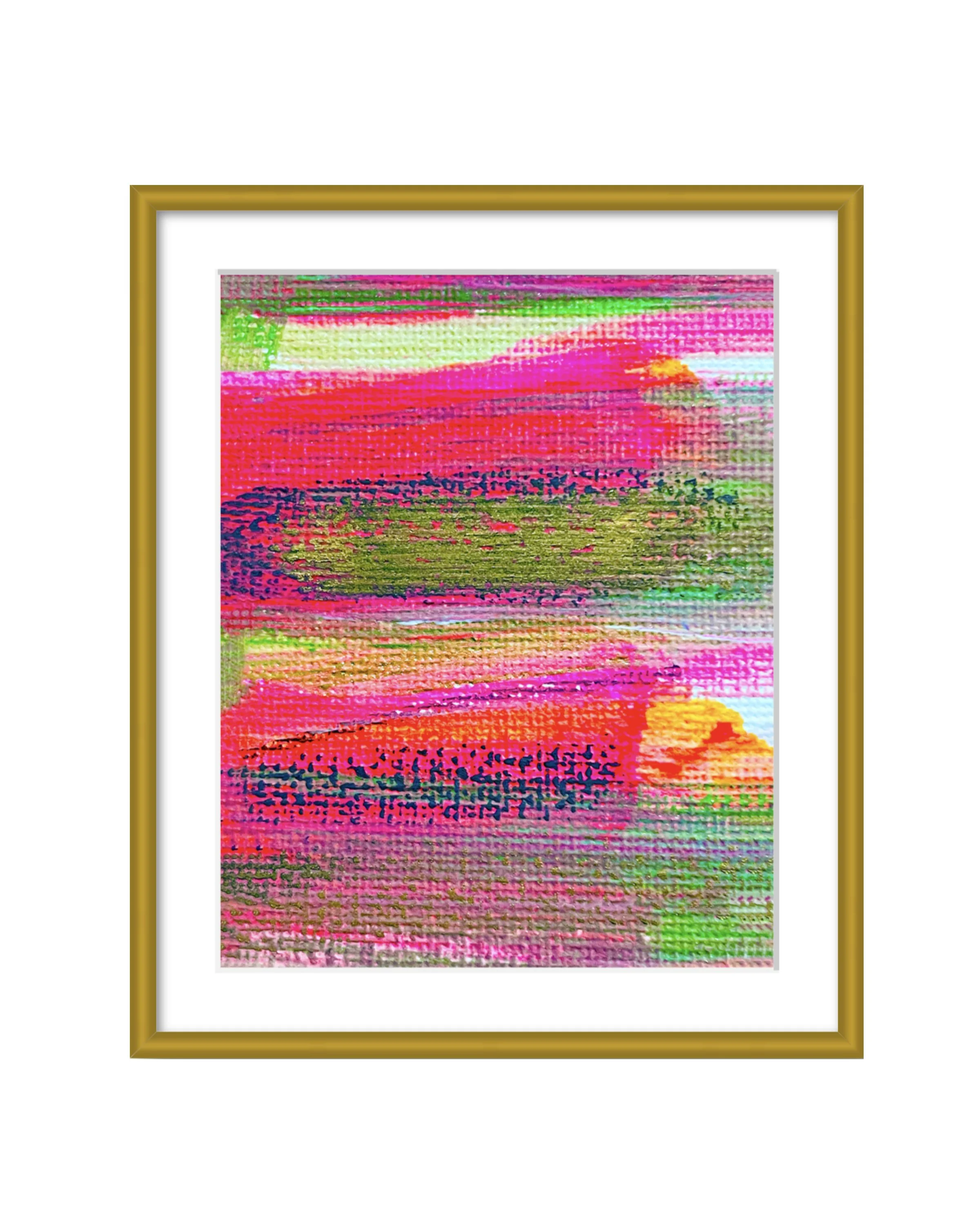 Marching Across 8x10 painting print, matted & framed. Ceil Diskin-2024.