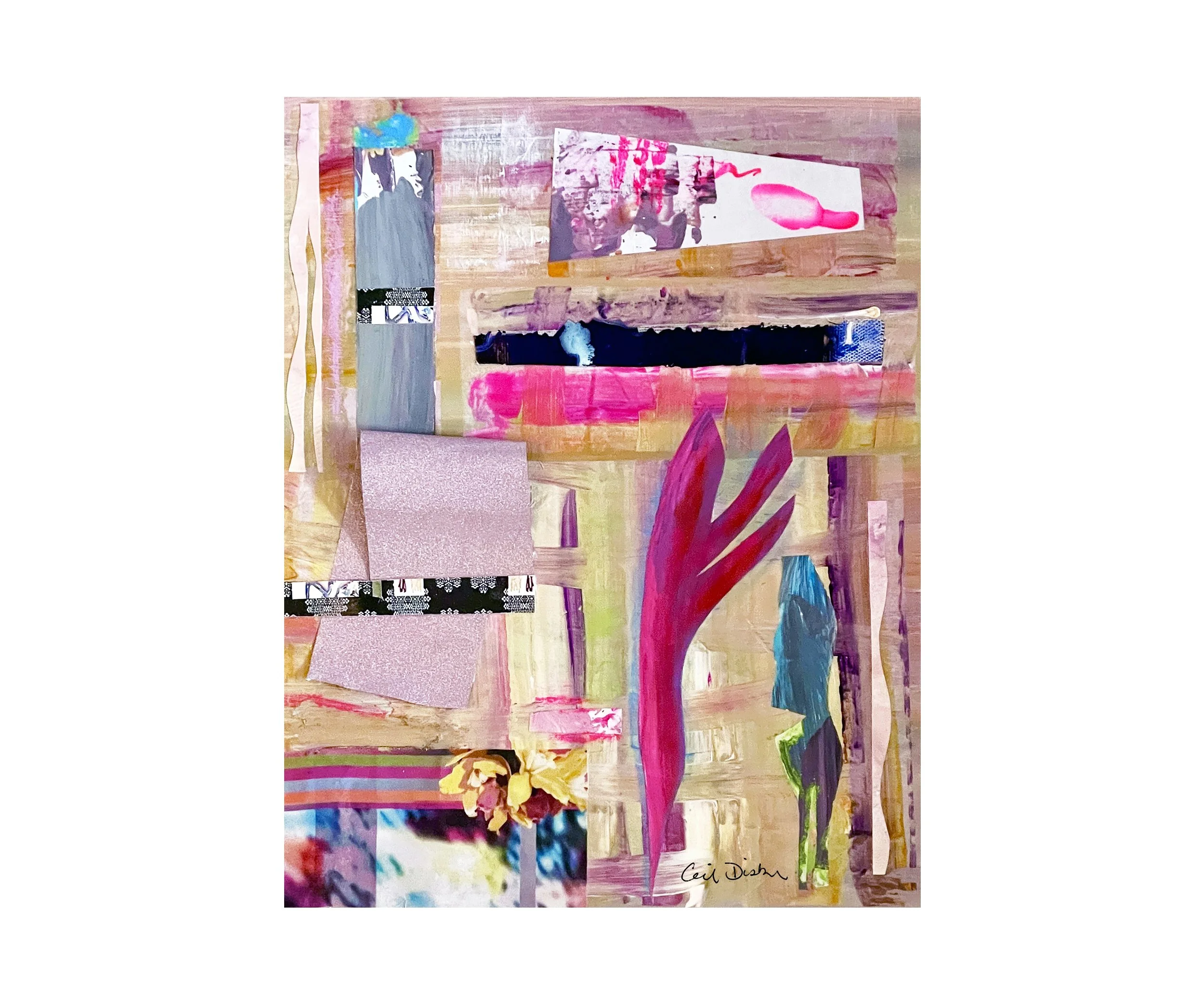 Trusting the Universe, collage print, by Ceil Diskin