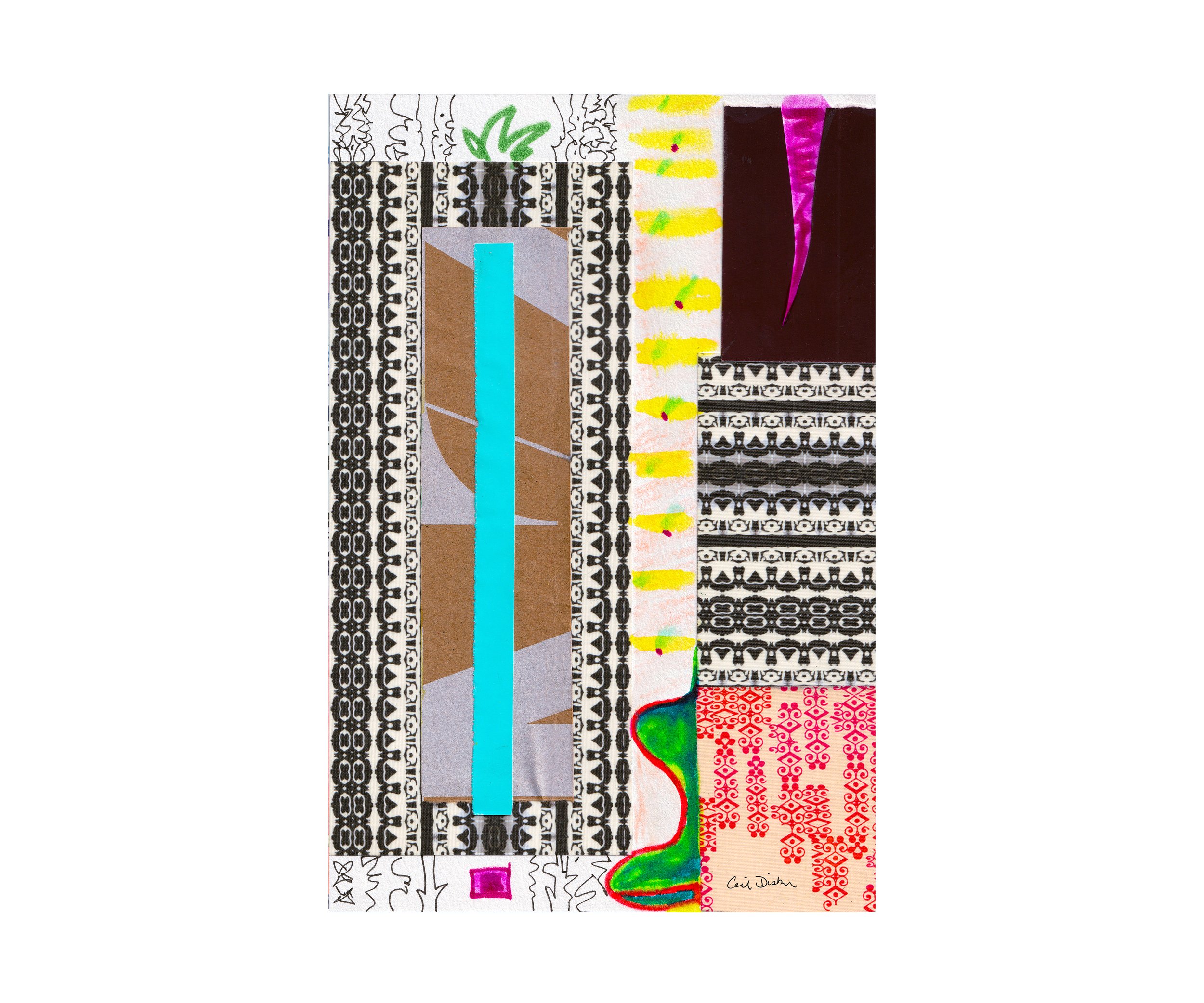 René - Mixed Media Collage Print