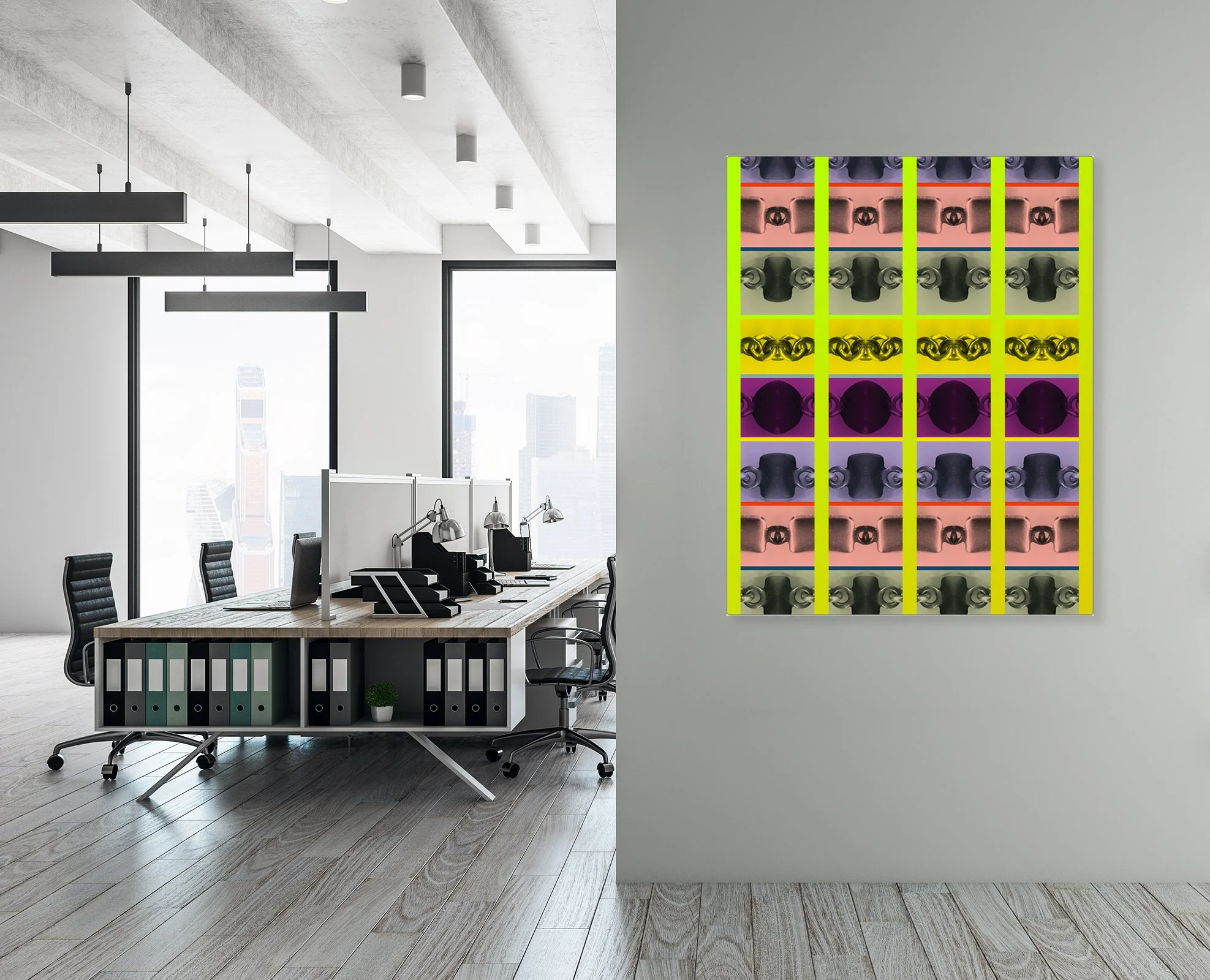 ZowLuxe. 16”x20” acrylic print in scene. Ceil Diskin, 2025.