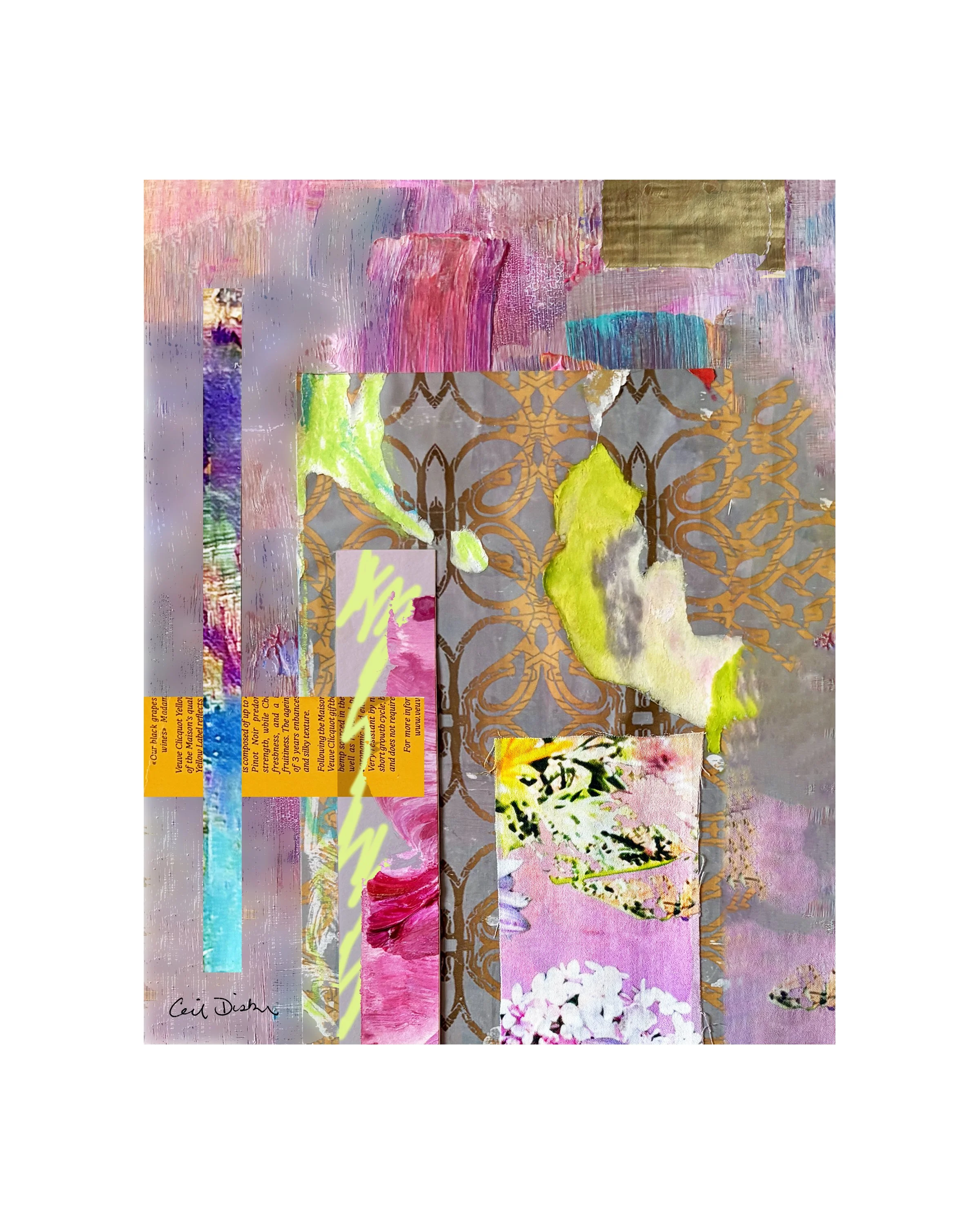 I Mean—You Could 8x10 cropped detail from mixed media collage, Ceil Diskin 2026