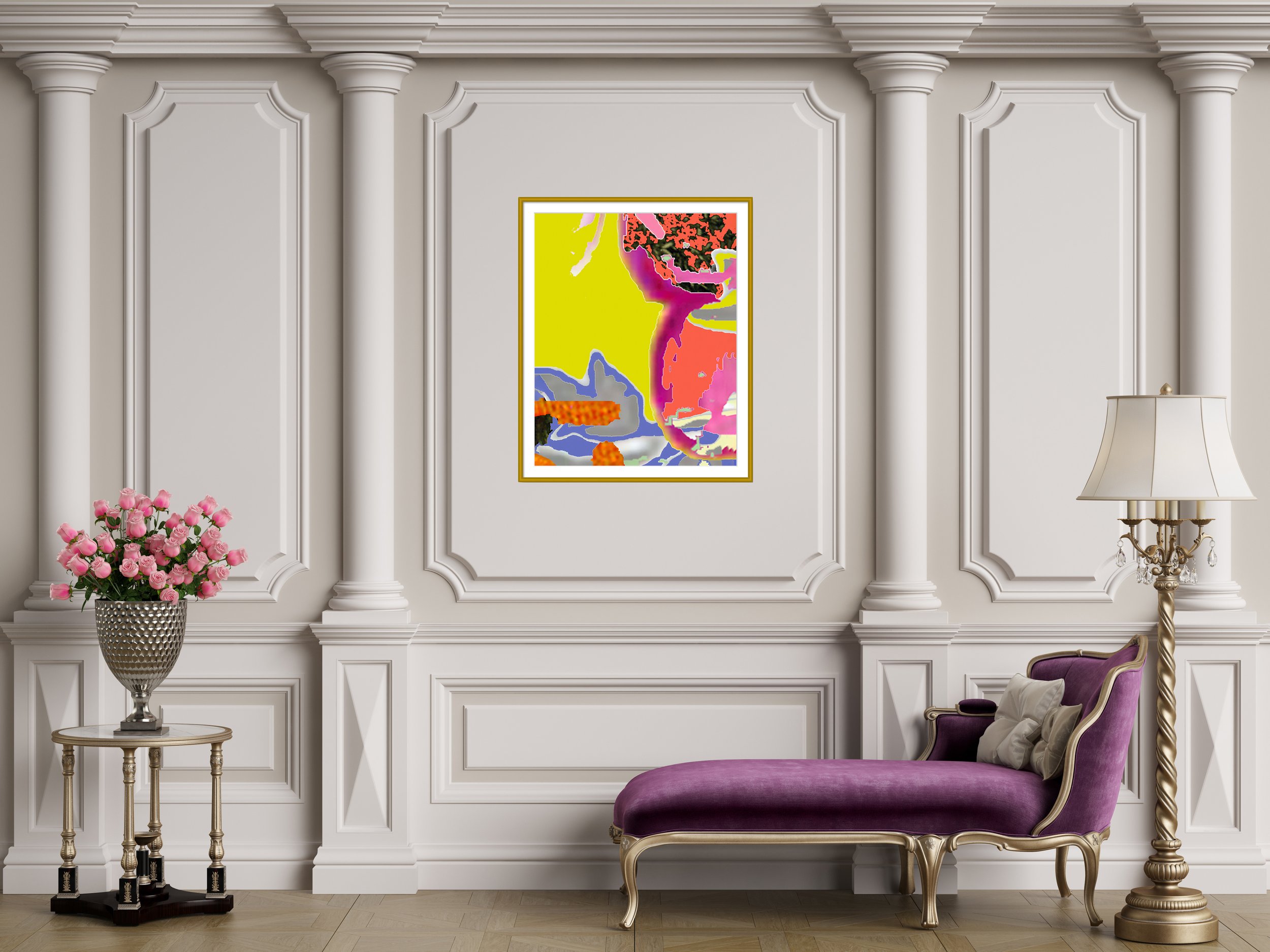 List. 16”x20” digital print, matted & framed, in scene. Ceil Diskin, 2020.