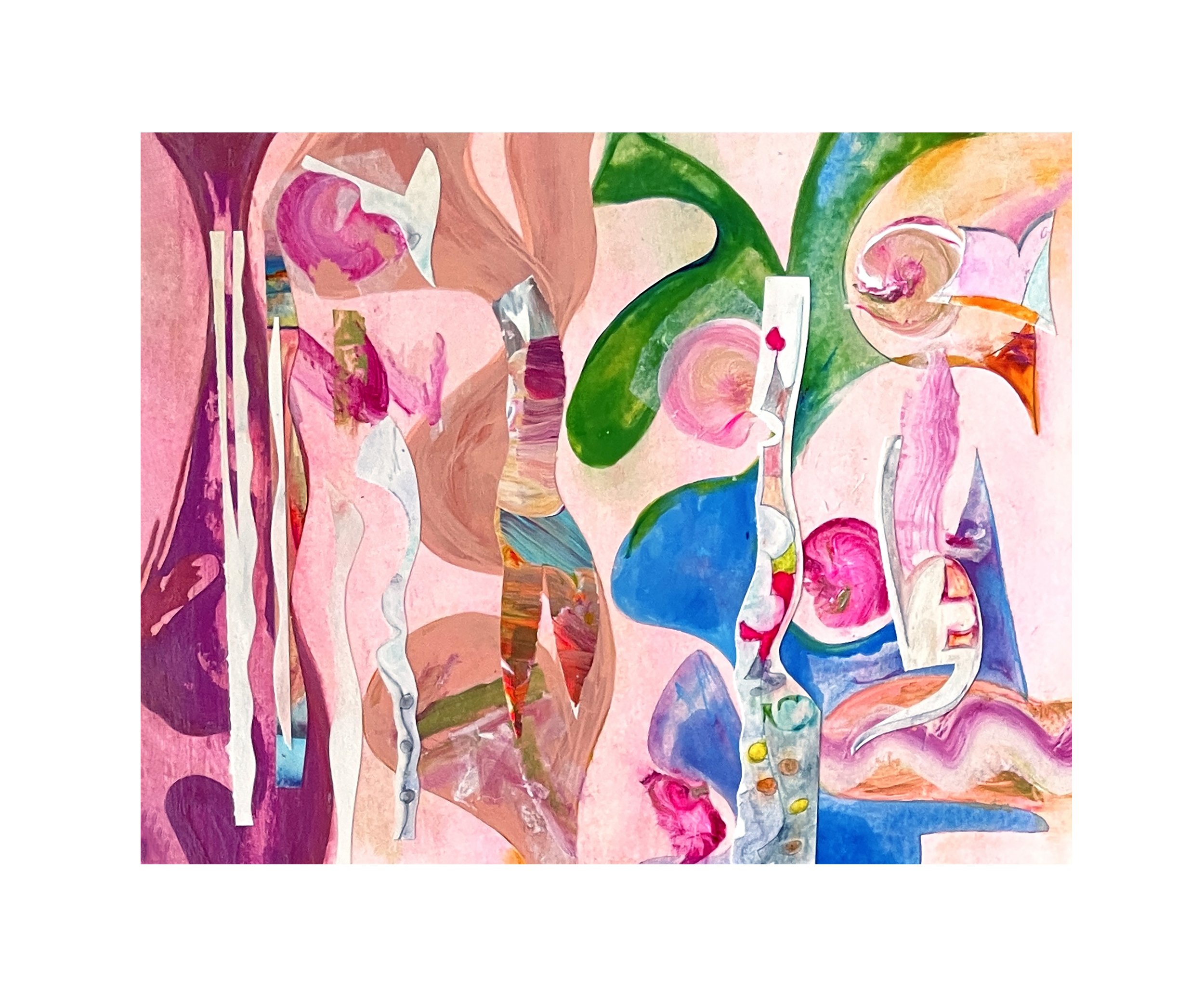 I Know I Love You Better, mixed media collage by Ceil Diskin