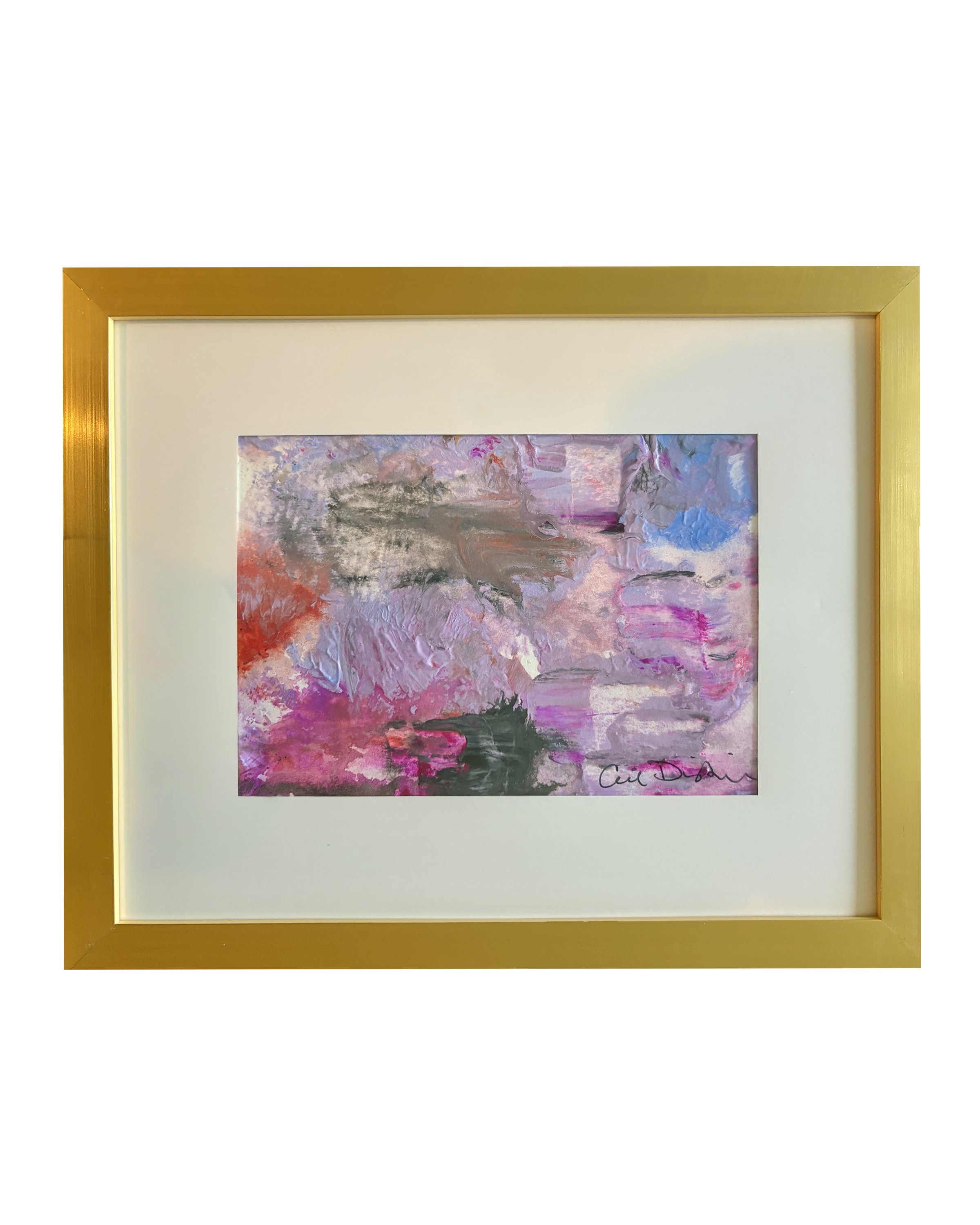 FiFi La Rue 11x9 frame-1.5 mat-5x7 acrylic painting on paper-Ceil Diskin 2026