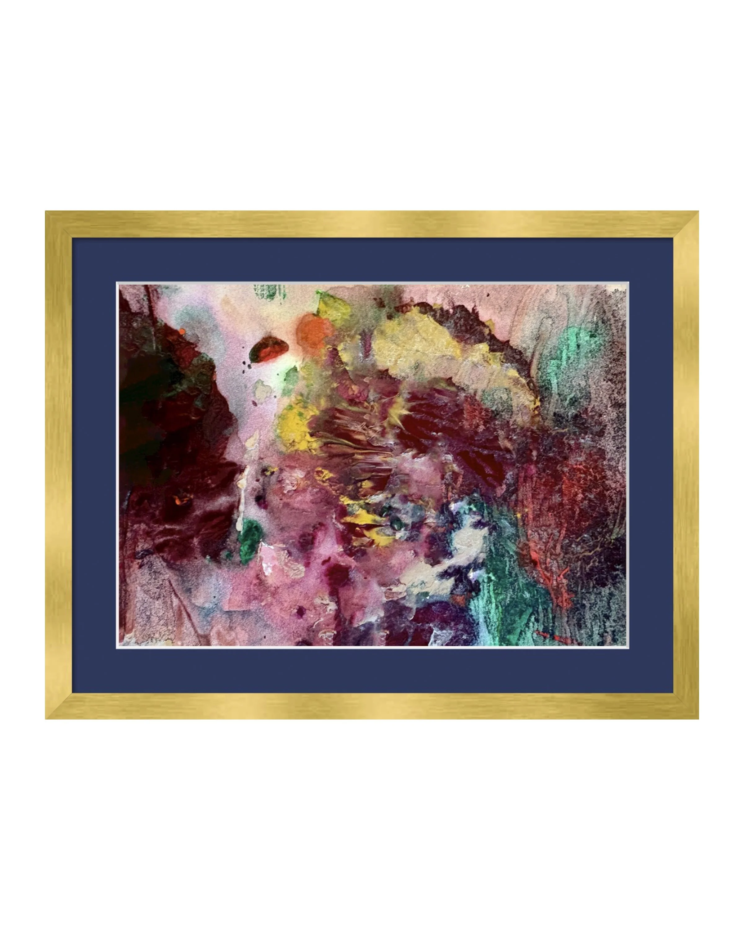 Gulliver 14x10 gold frame Indigo mat