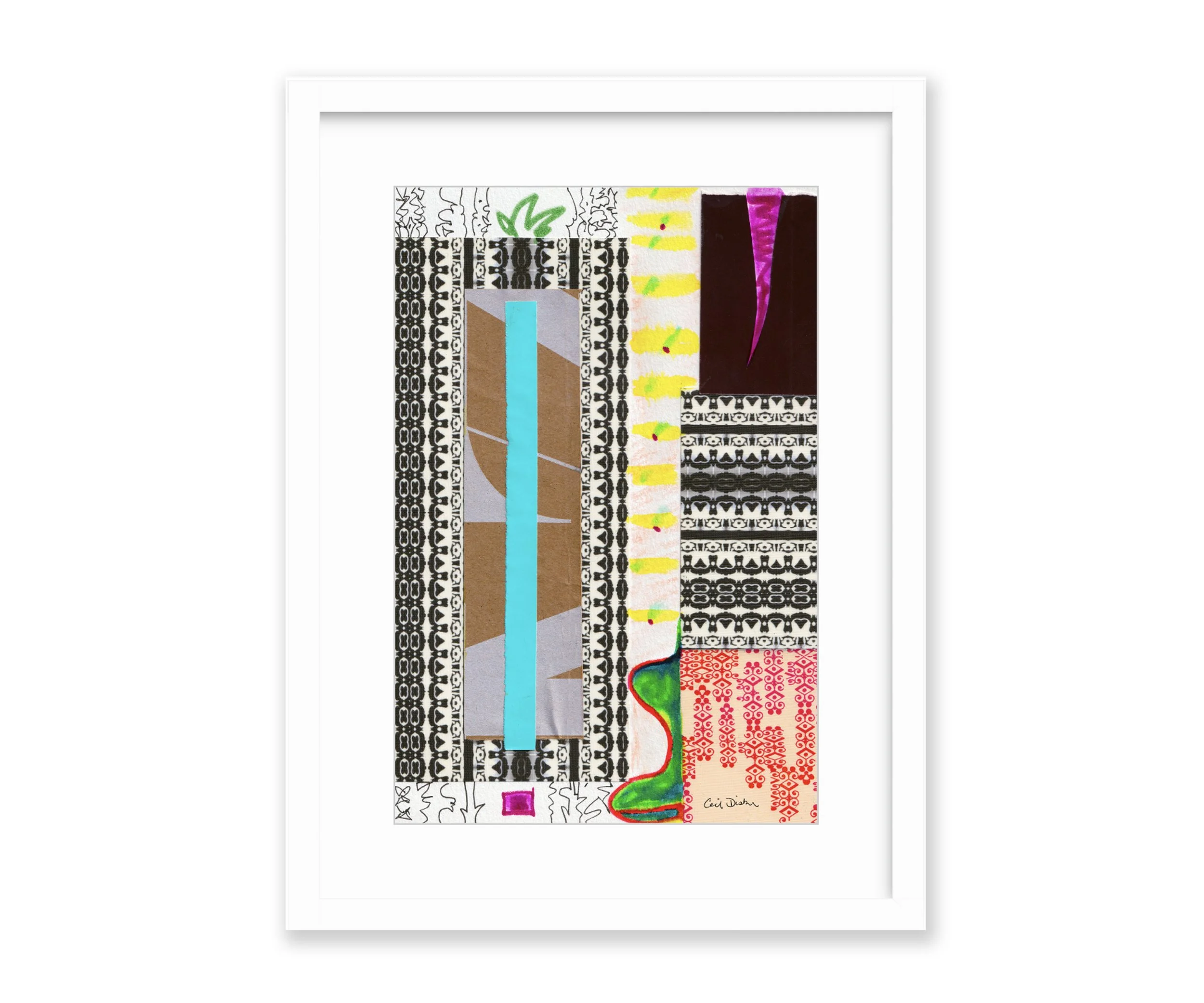 René, white frame, by Ceil Diskin