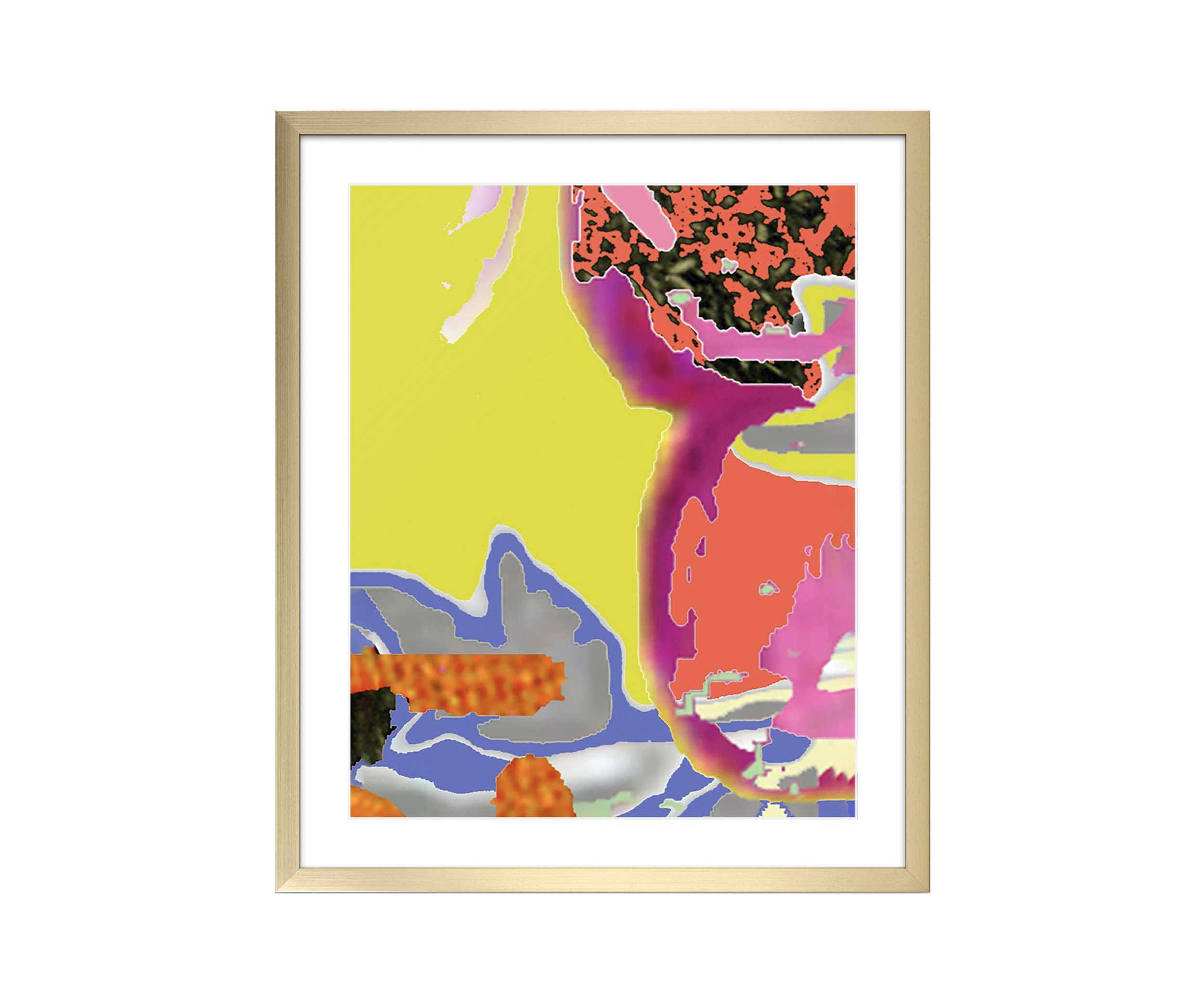 List, gold frame