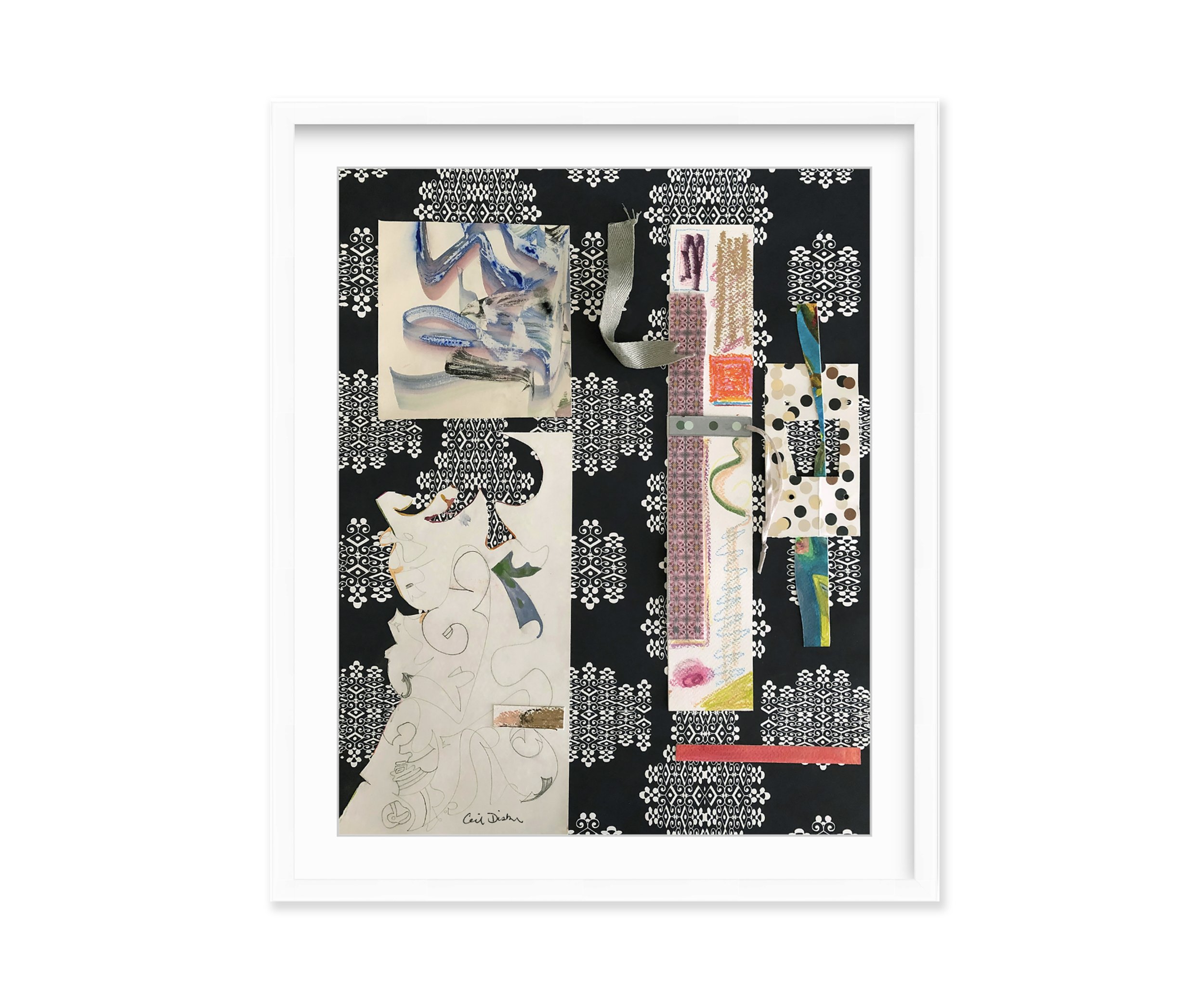 Cake, white frame
