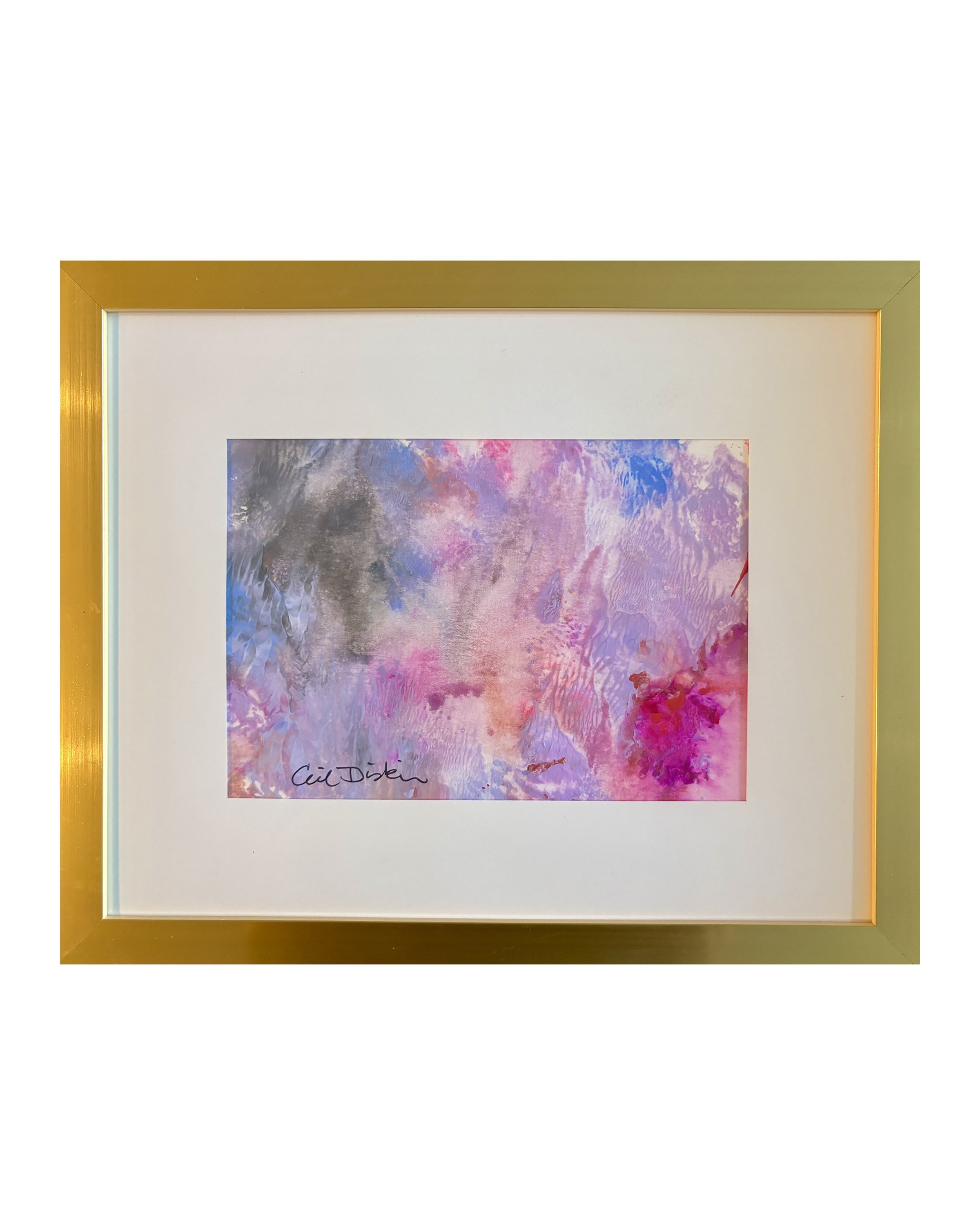 Francoise 11x9 frame-1.5 mat-5x7 acrylic painting on paper-Ceil Diskin 2026