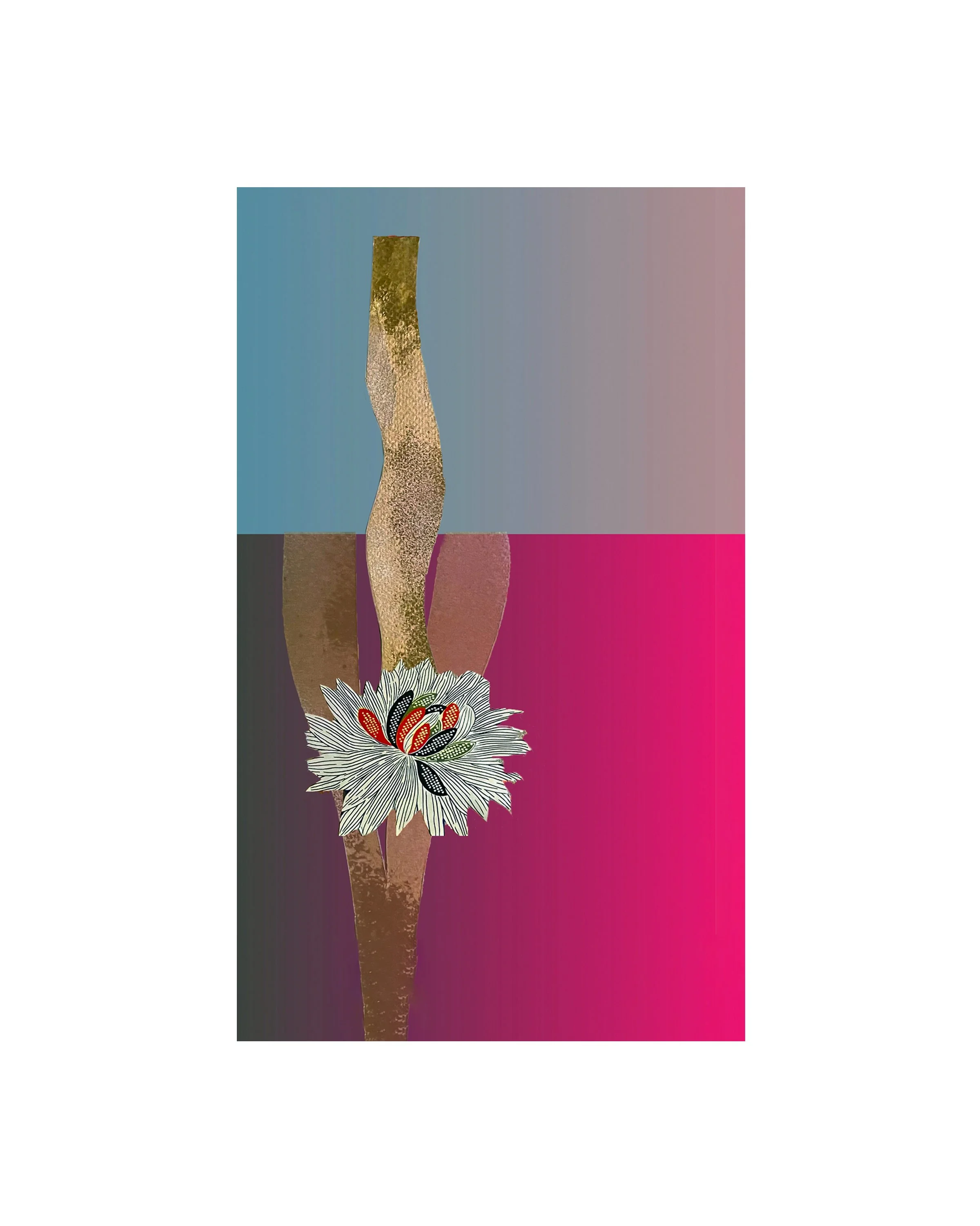 Alice. 5x9 collage print. Ceil Diskin-2025.