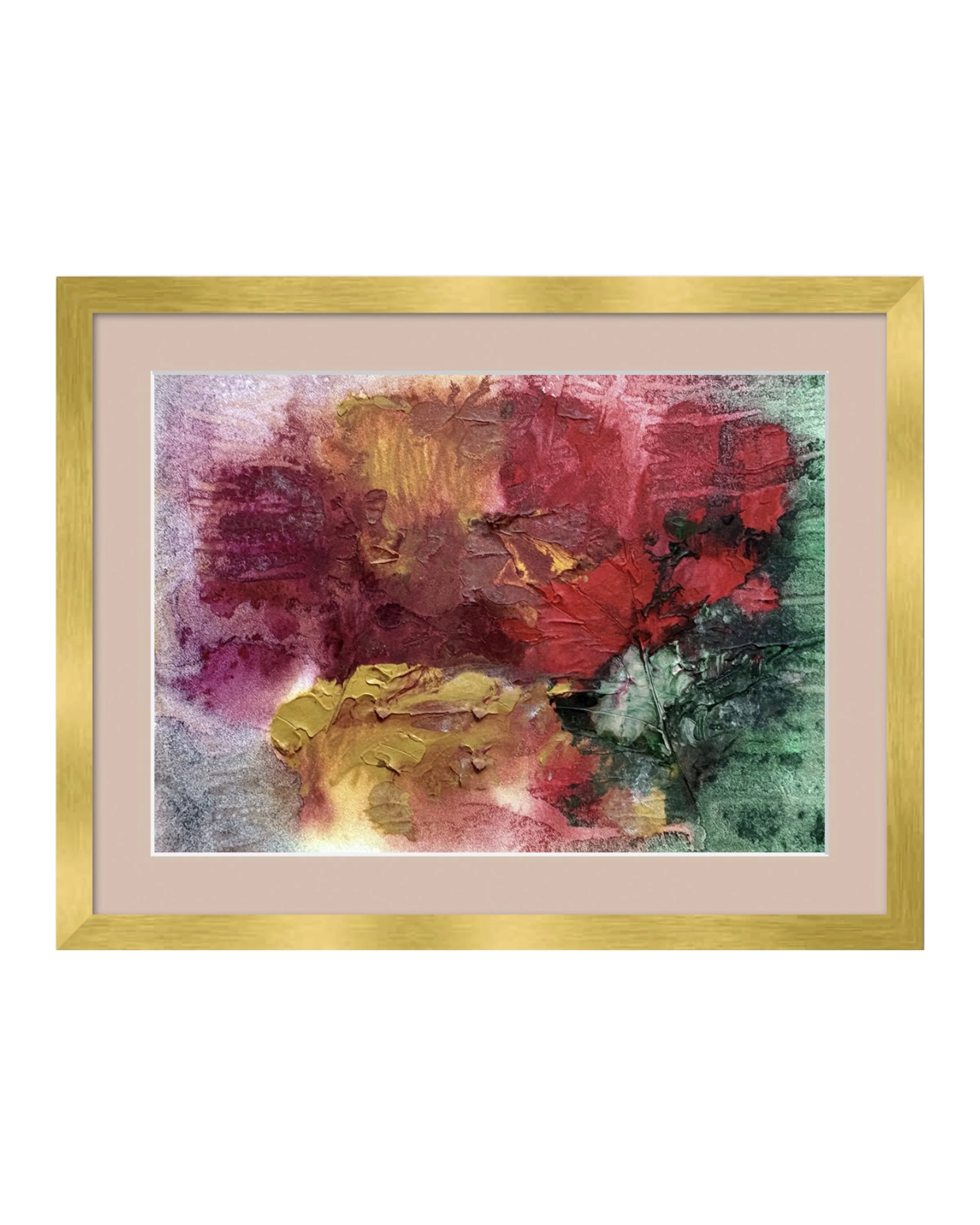 After School 14x10 gold frame dusty rose mat