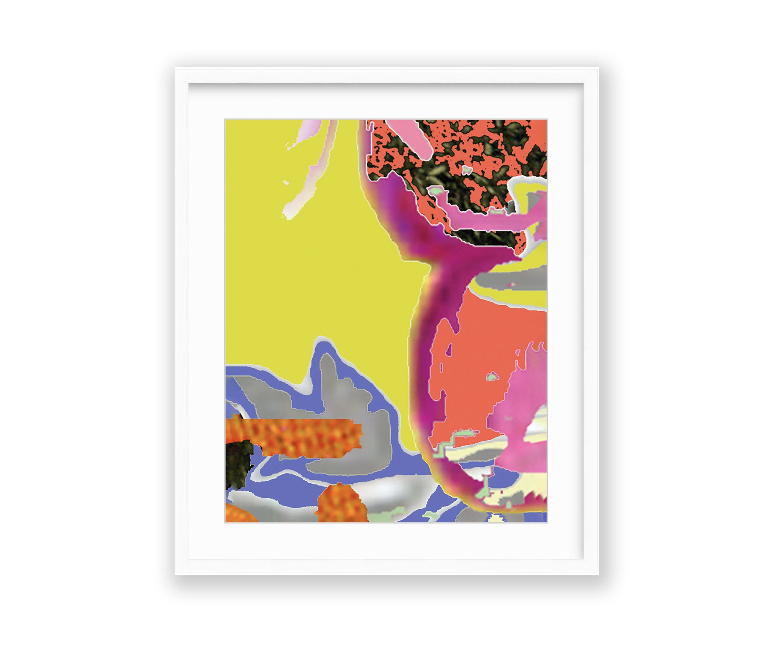 List, white frame, by Ceil Diskin