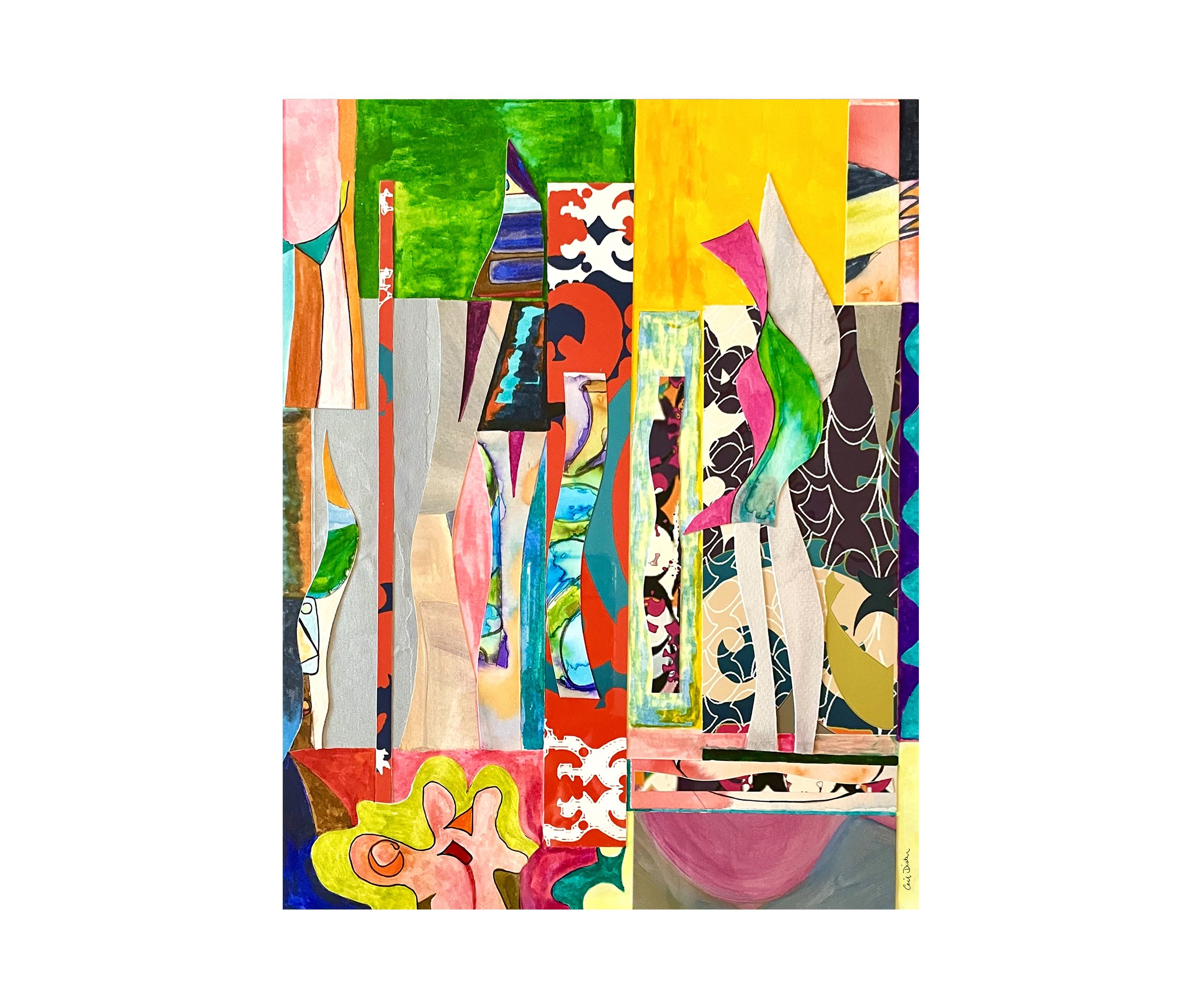 Kiss Me - Mixed Media Collage