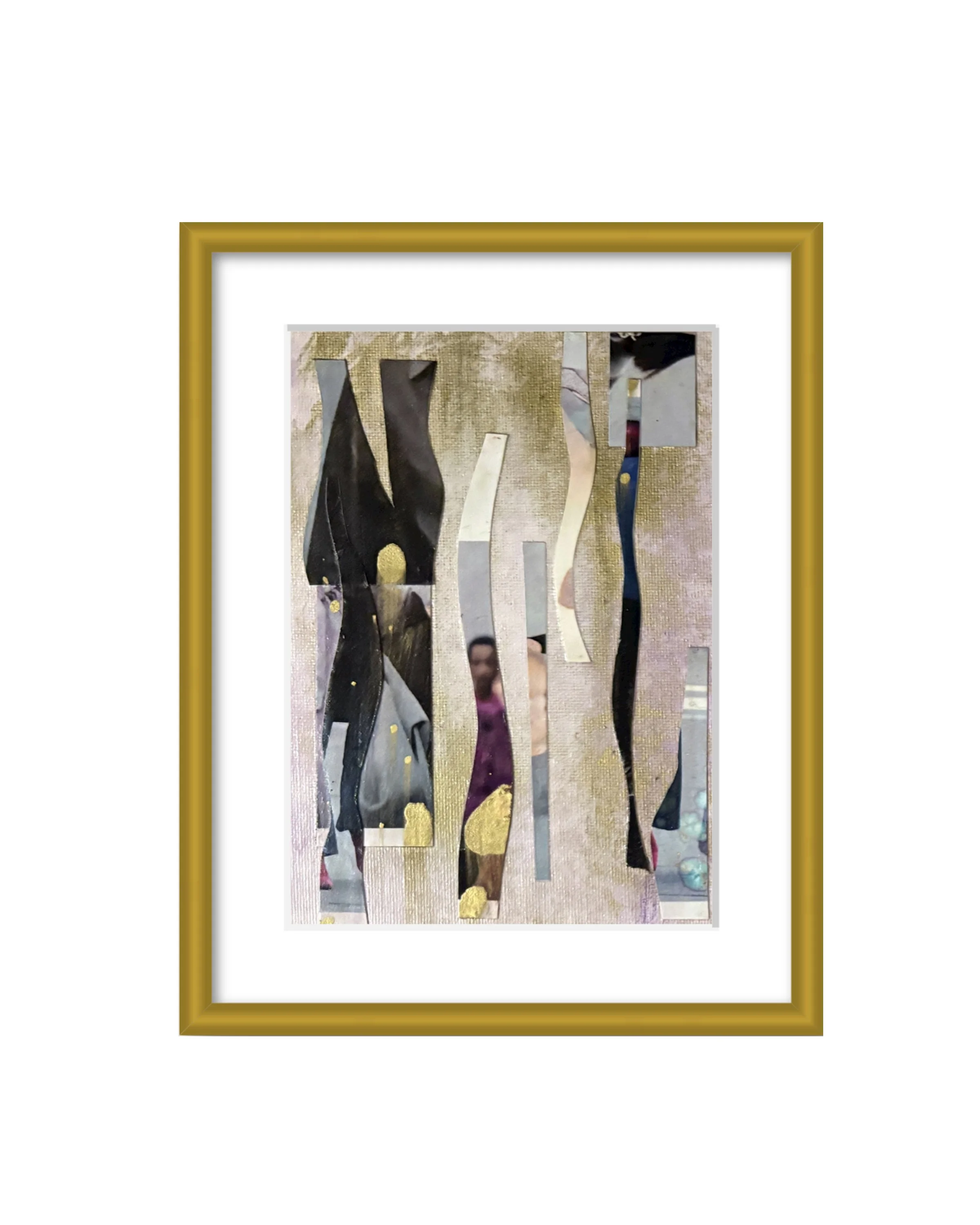 When Was That? 5x7 collage print, matted & framed. Ceil Diskin-2025.