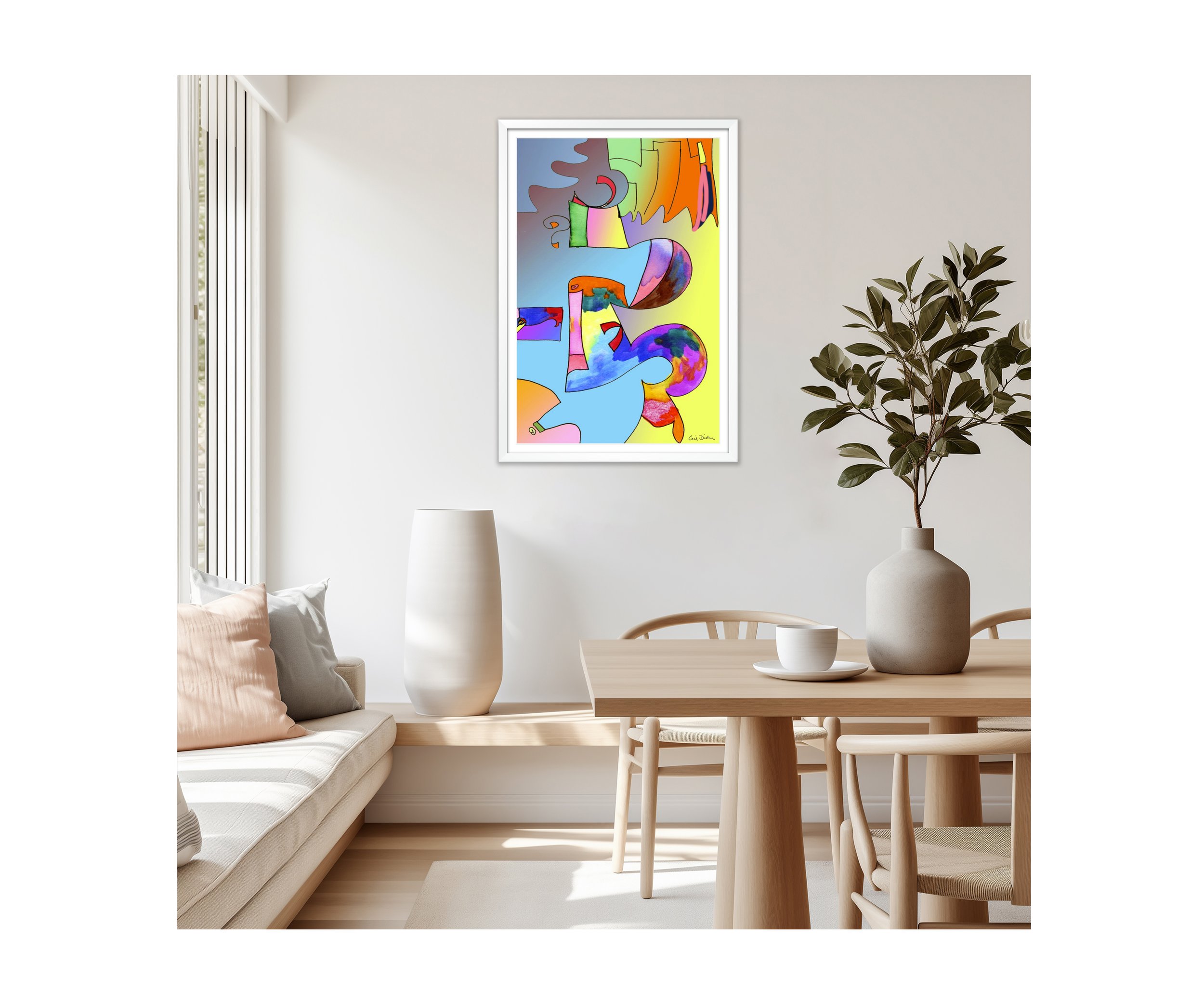 What?!, in beige living room, by Ceil Diskin