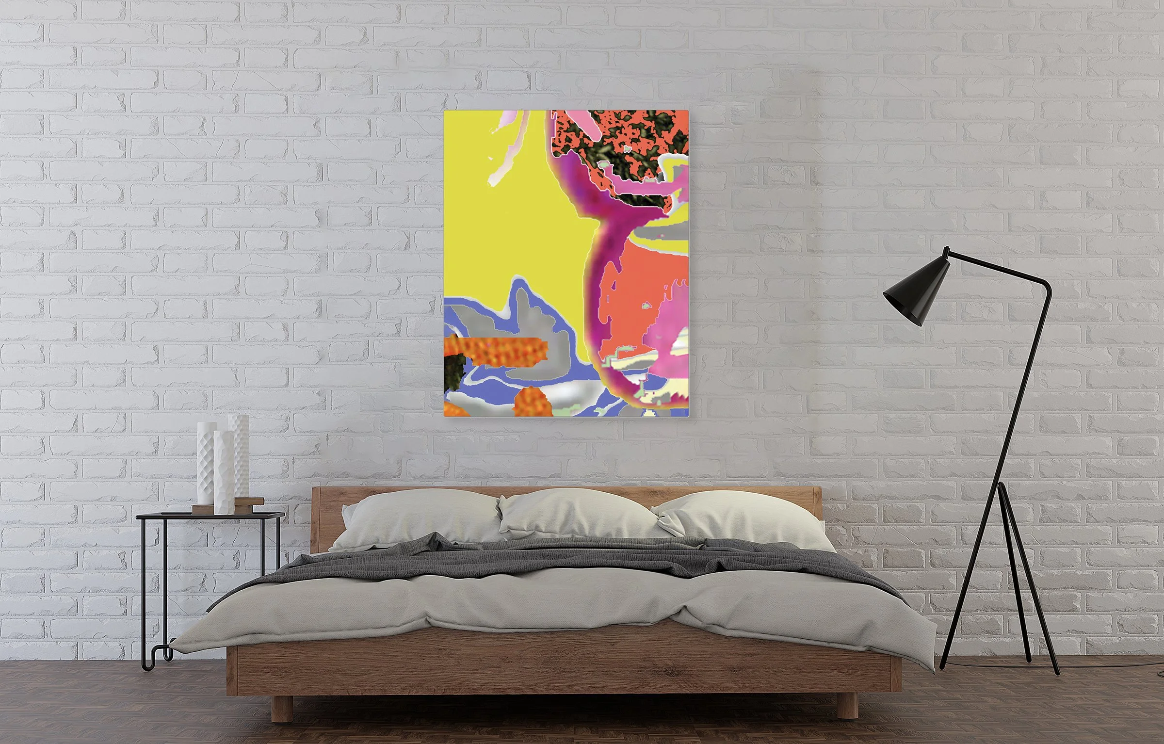 List. 16”x20” acrylic print in scene. Ceil Diskin, 2020.