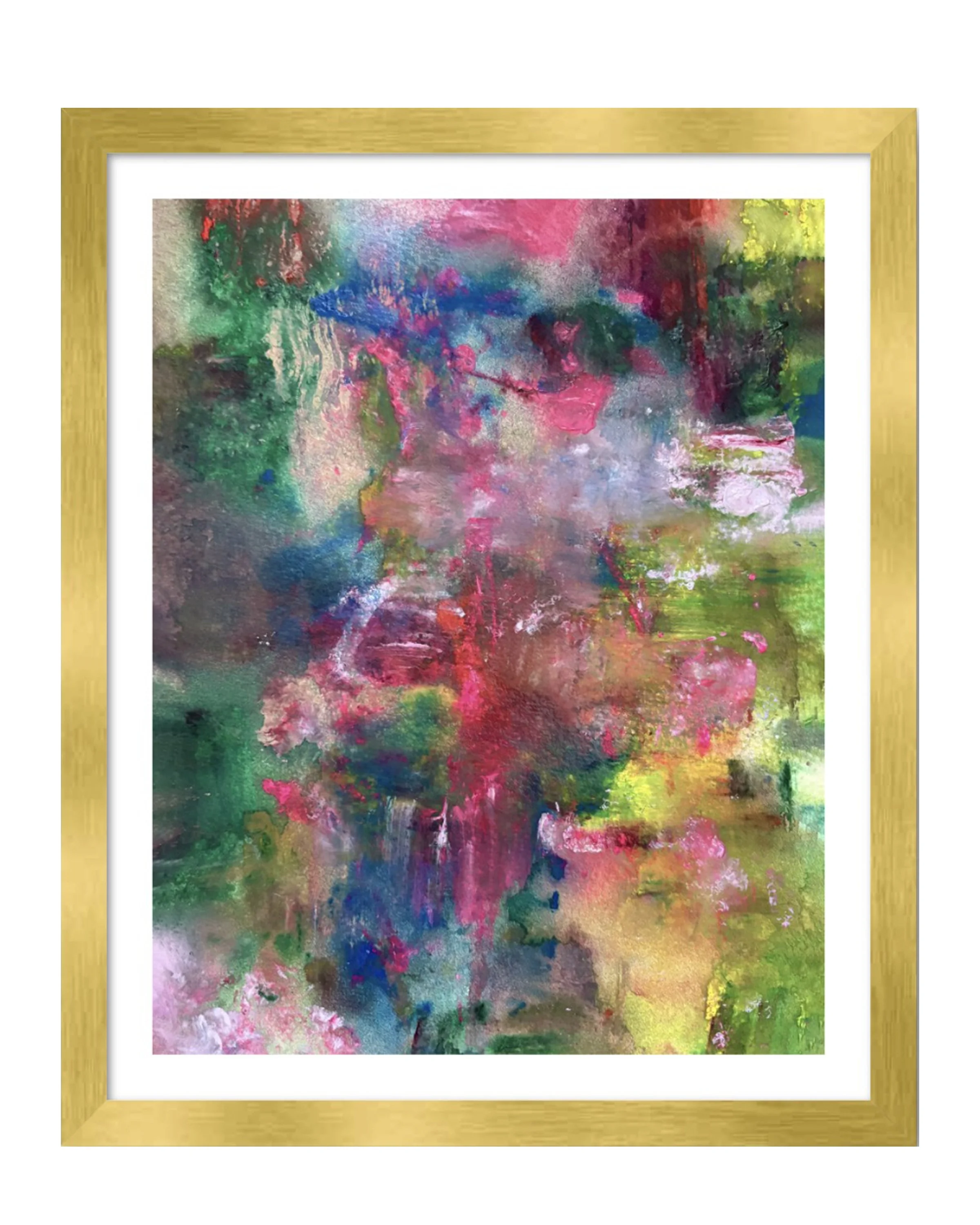 Tumbling Garden 1" border gold frame
