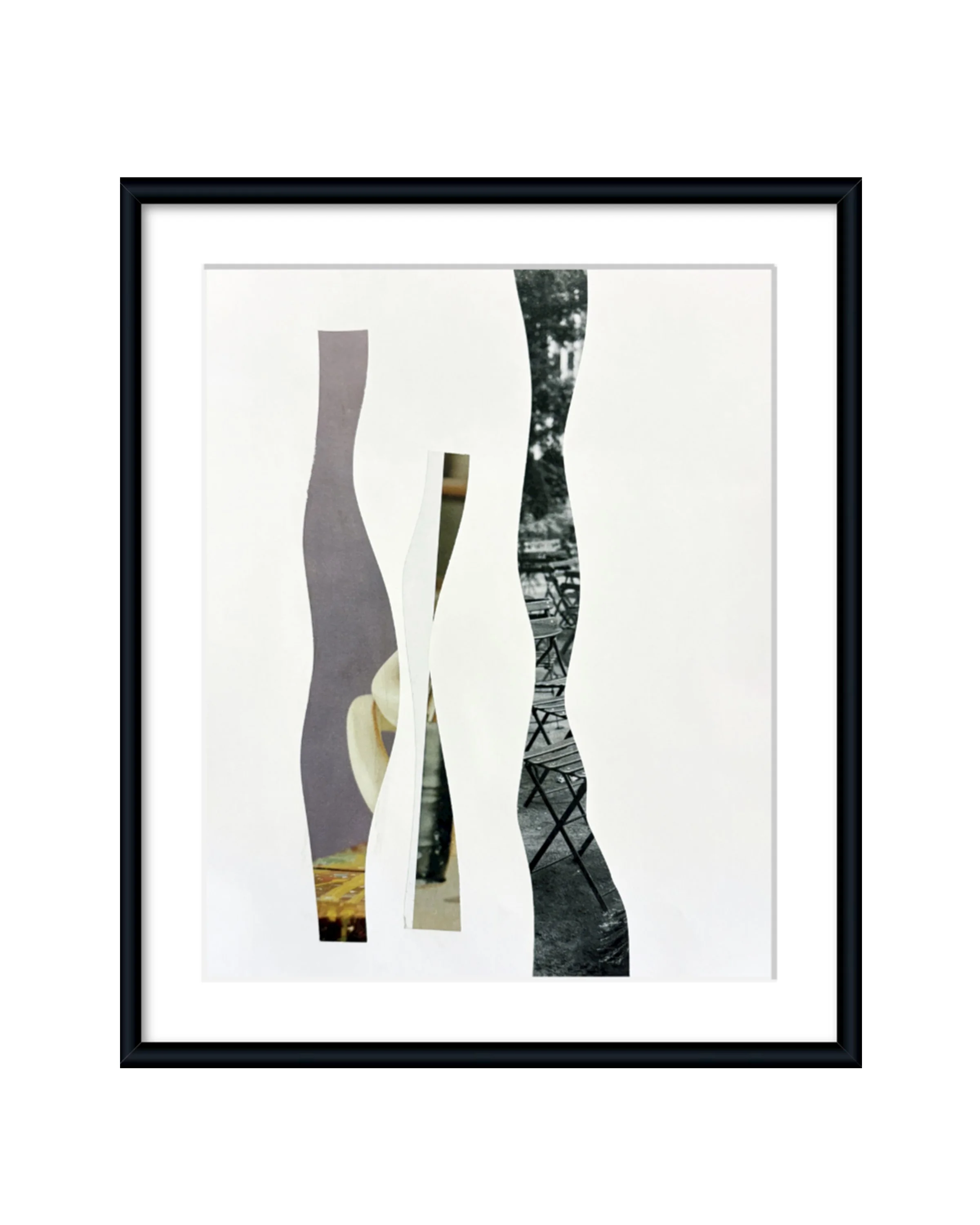 Gossip. 8x10 collage print, matted & framed. Ceil Diskin-2025.