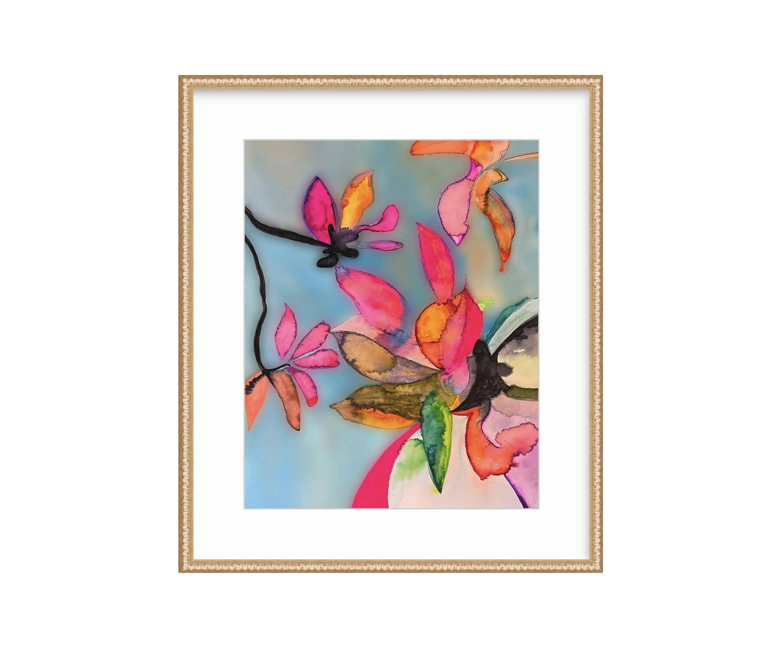 Flowering Tree, gold frame, by Ceil Diskin