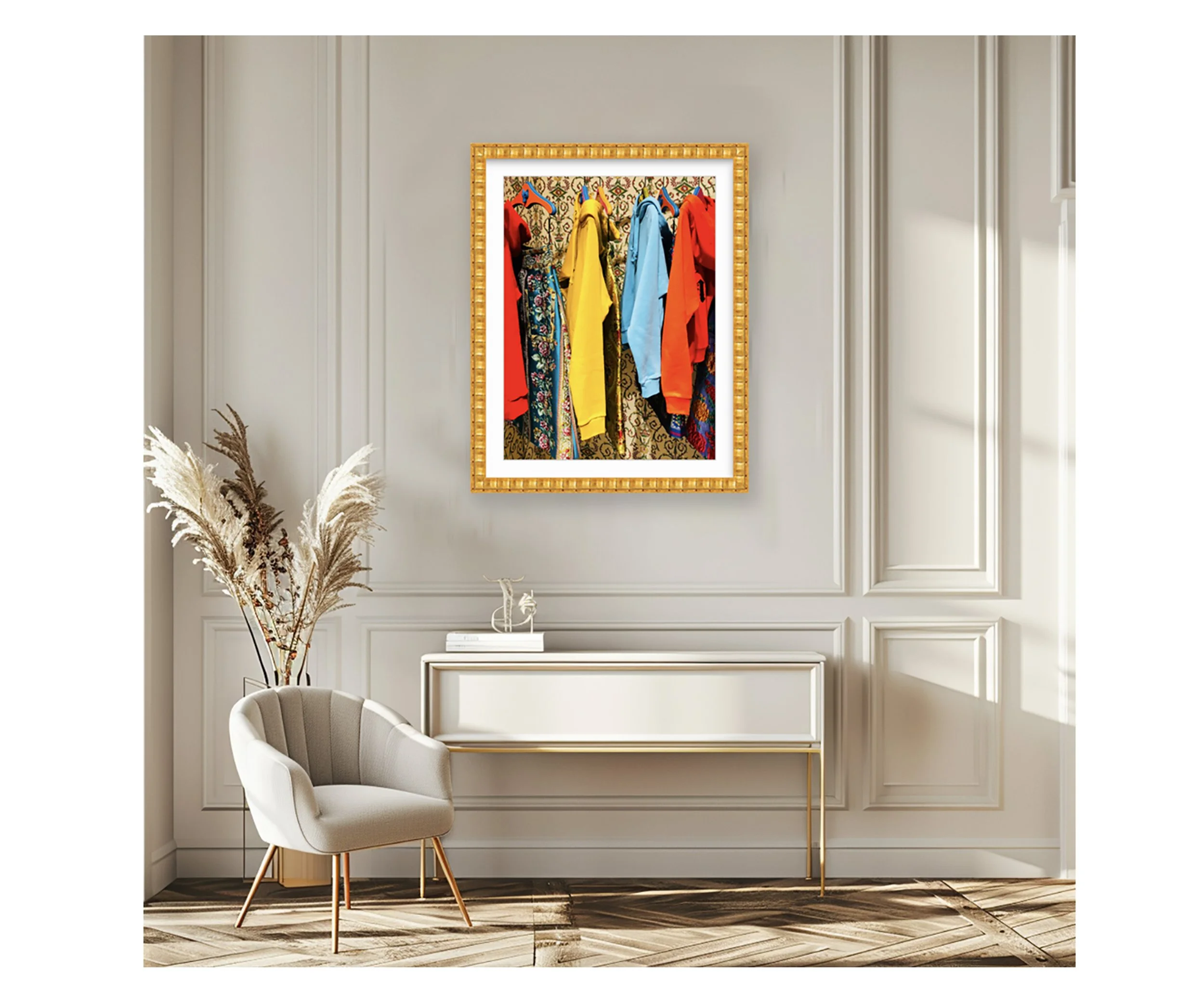 Gucci Garden Closet, beige foyer, by Ceil Diskin