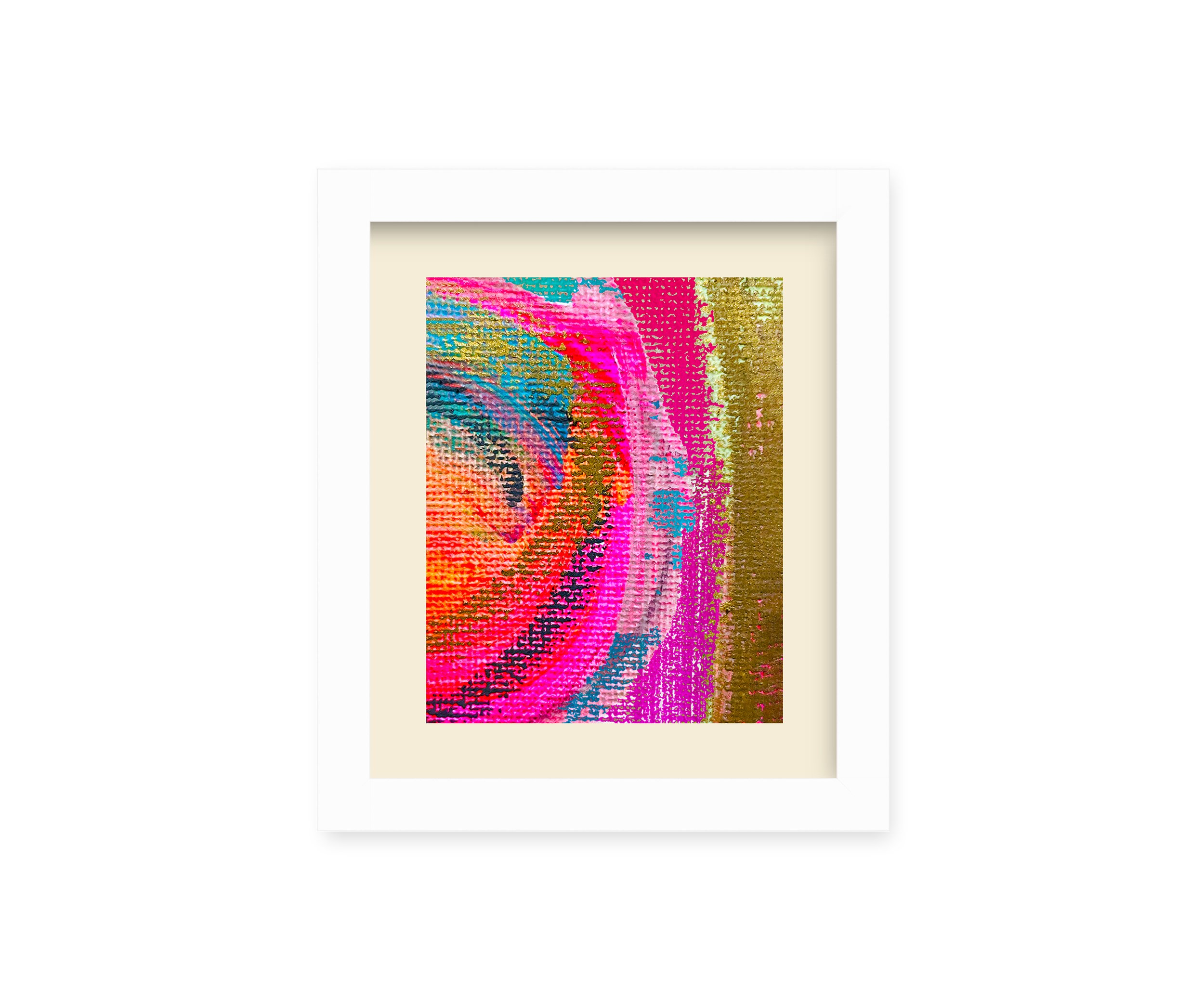 Here We Go, HOT-TO-GO Series, white frame, by Ceil Diskin