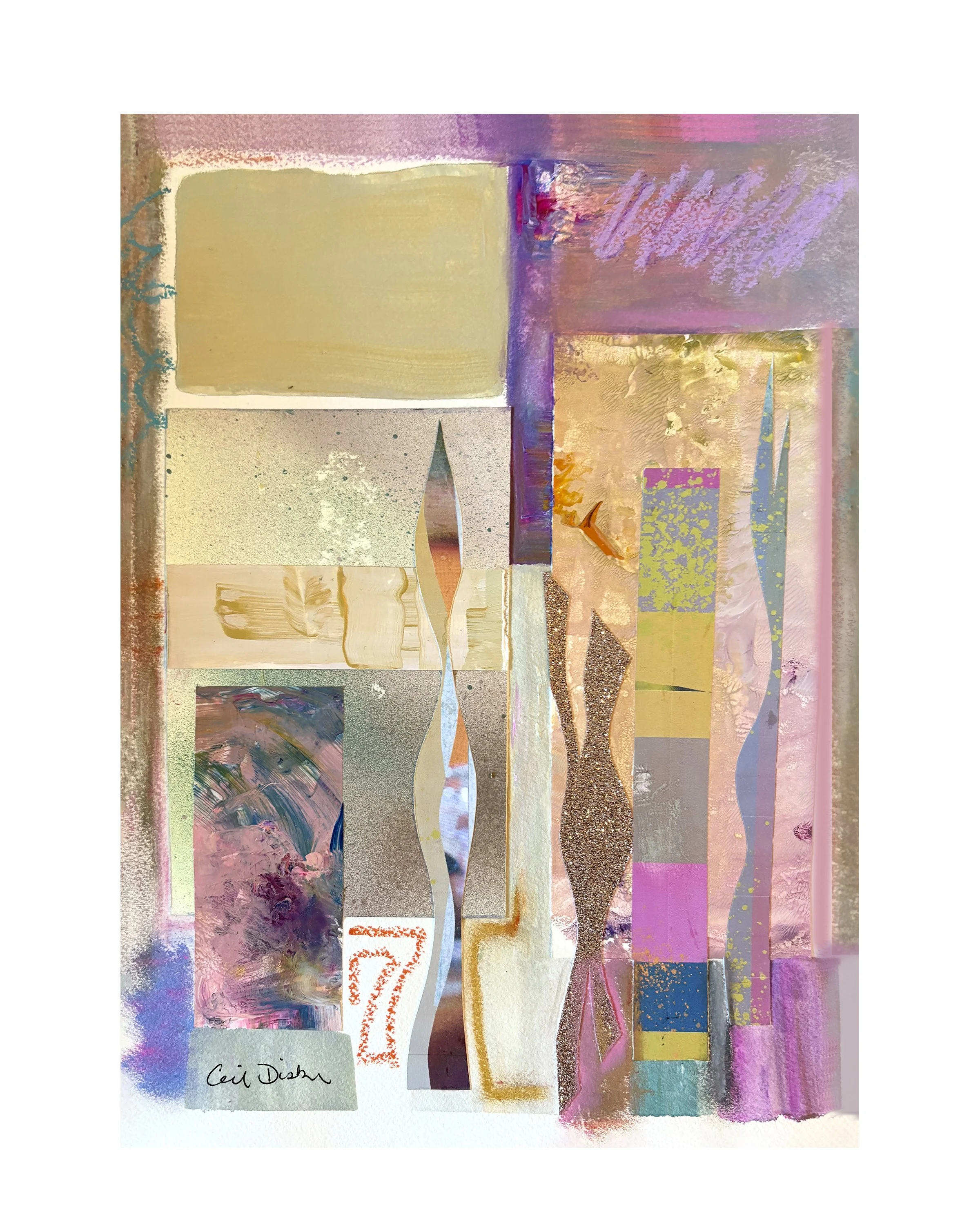 L’Ingenue. 10x14 collage print. Ceil Diskin-2025.