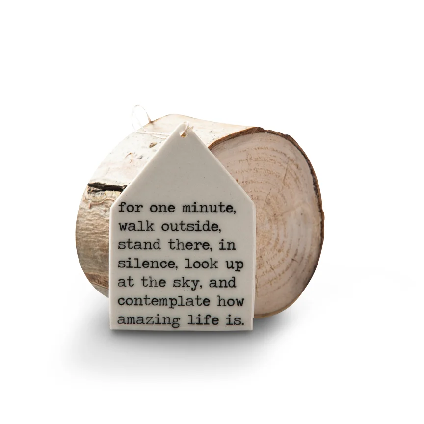 Mary Burrows Porcelain Quote Ornament