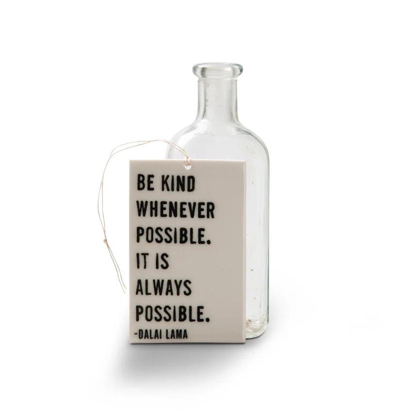 Mary Burrows Dalai Lama Porcelain Quote Ornament