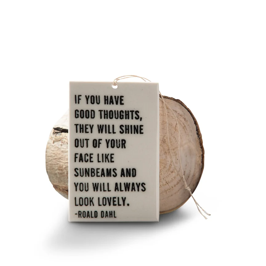 Mary Burrows Roald Dahl Porcelain Quote Ornament