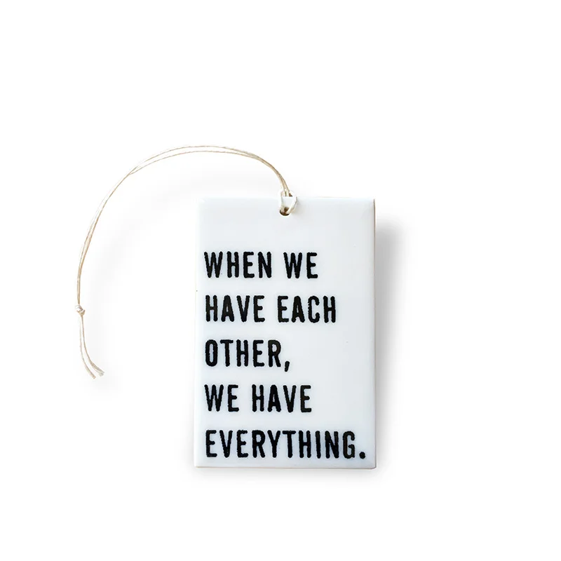 Mary Burrows Porcelain Quote Ornament