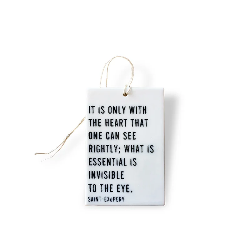 Mary Burrows Saint-Exupery Porcelain Quote Ornament